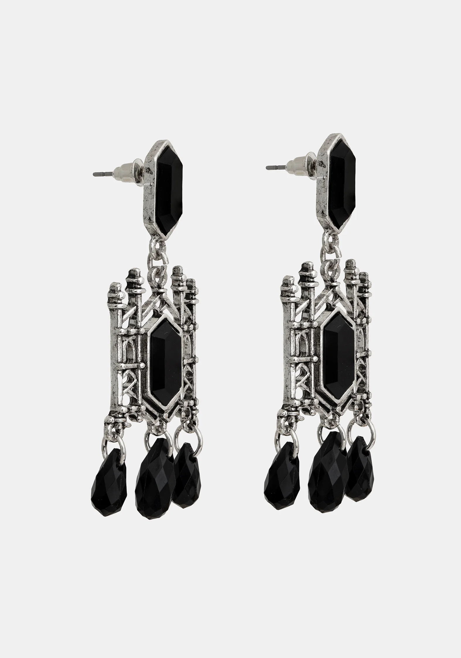 Cathedral Stone Drop Dangle Earrings - Image 3