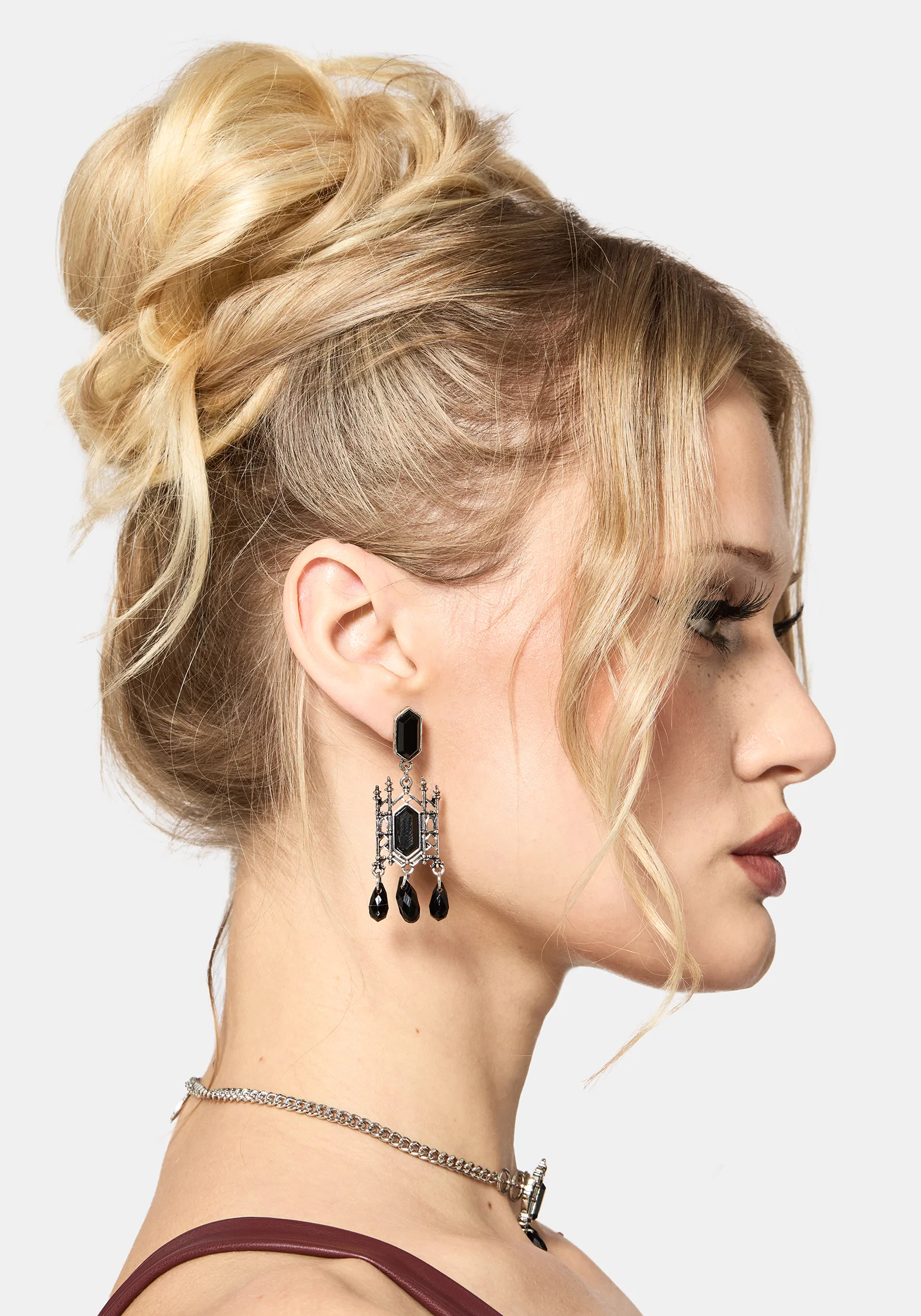 Cathedral Stone Drop Dangle Earrings - Image 5