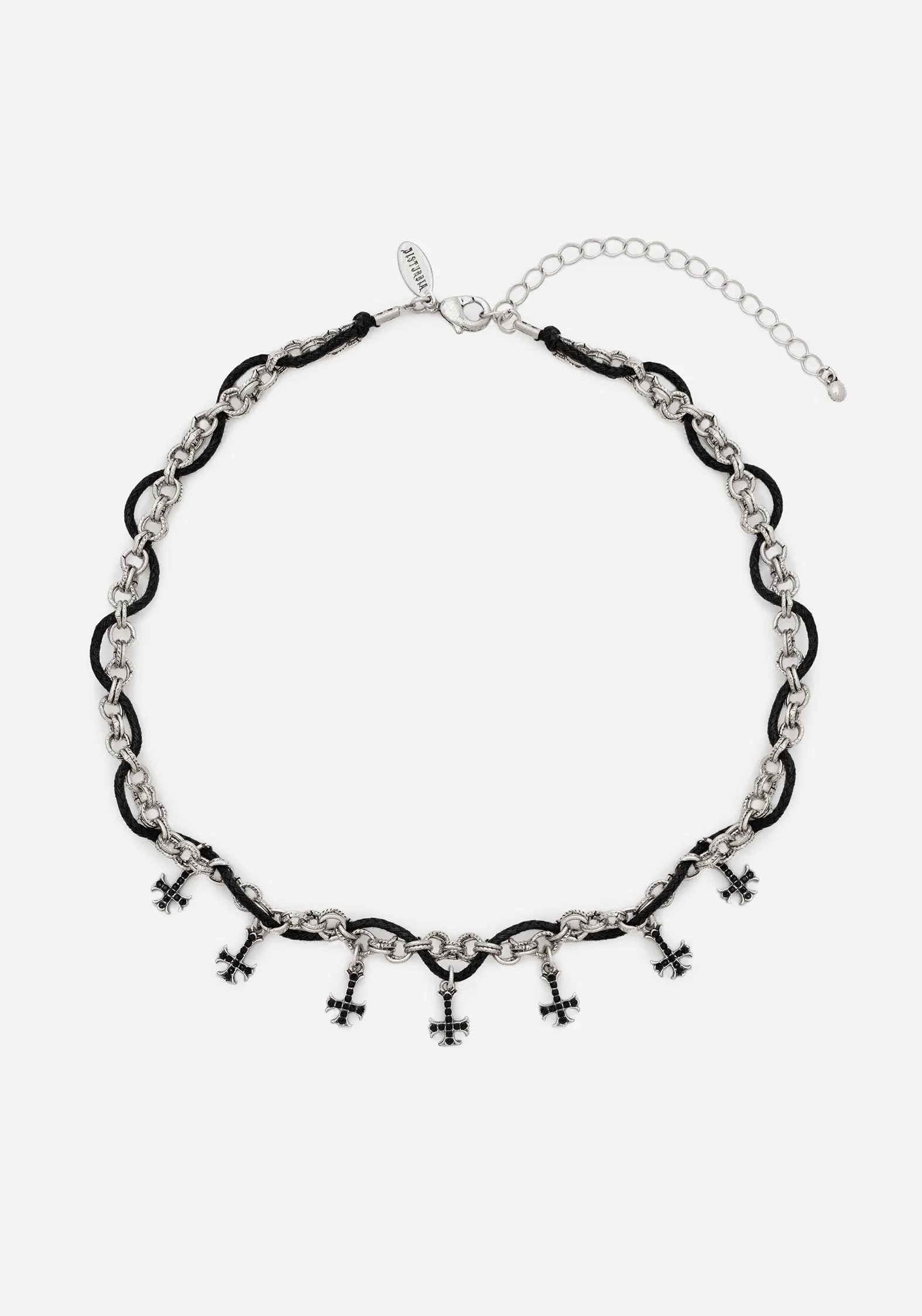 Catkin Cord Weave Cross Choker - Image 3