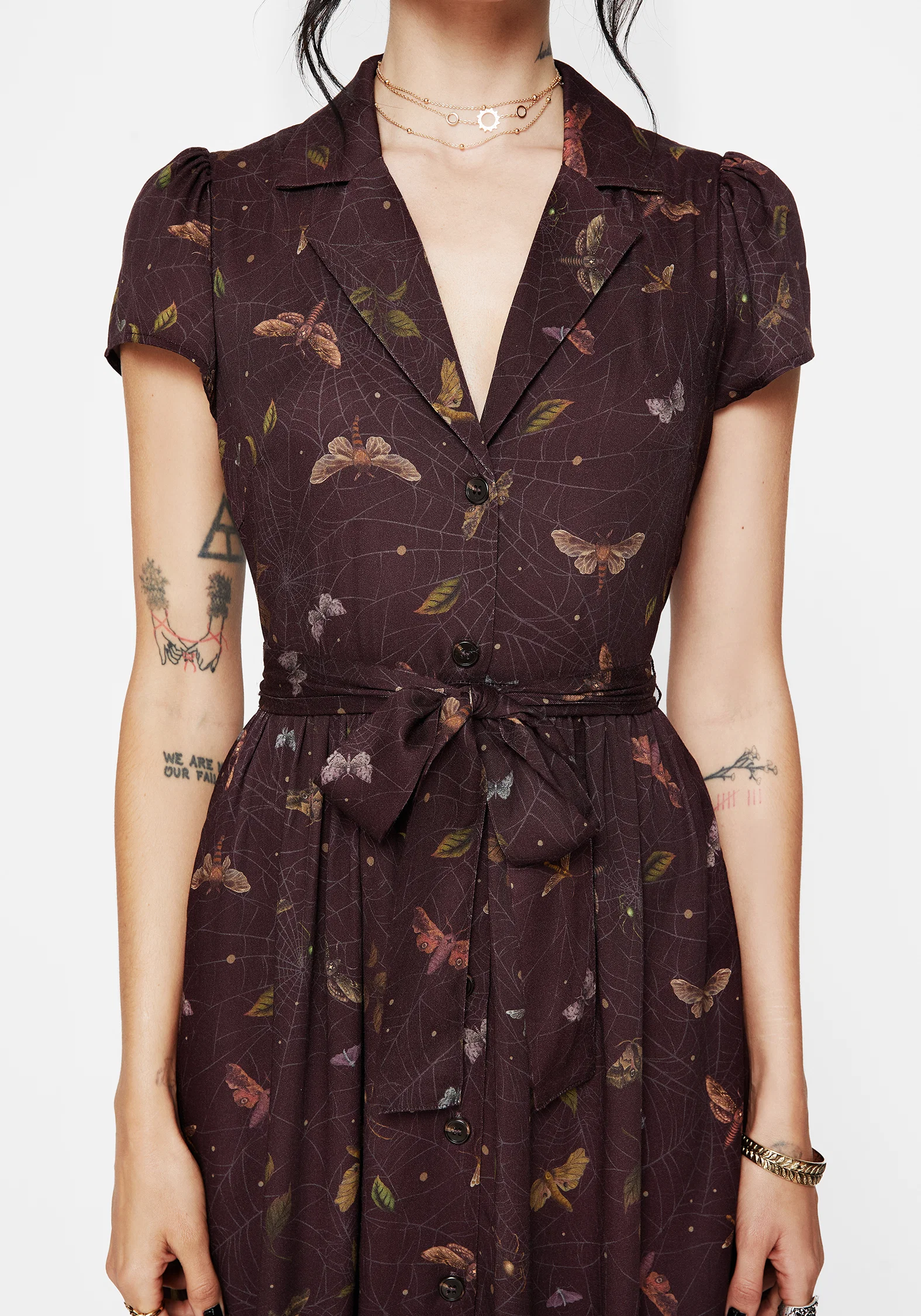Celia Moth Printed Midaxi Shirt Dress - Image 2