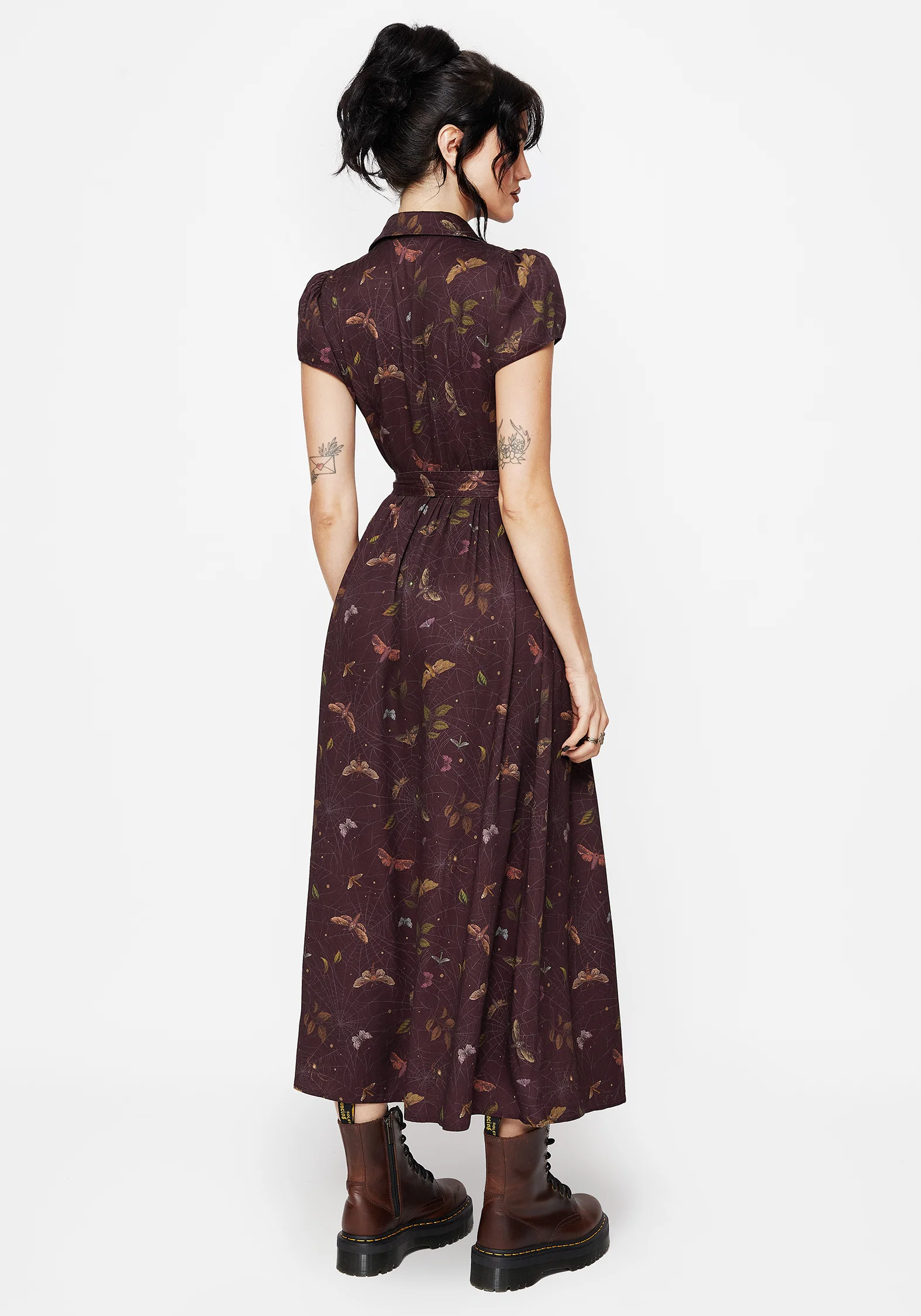Celia Moth Printed Midaxi Shirt Dress - Image 3