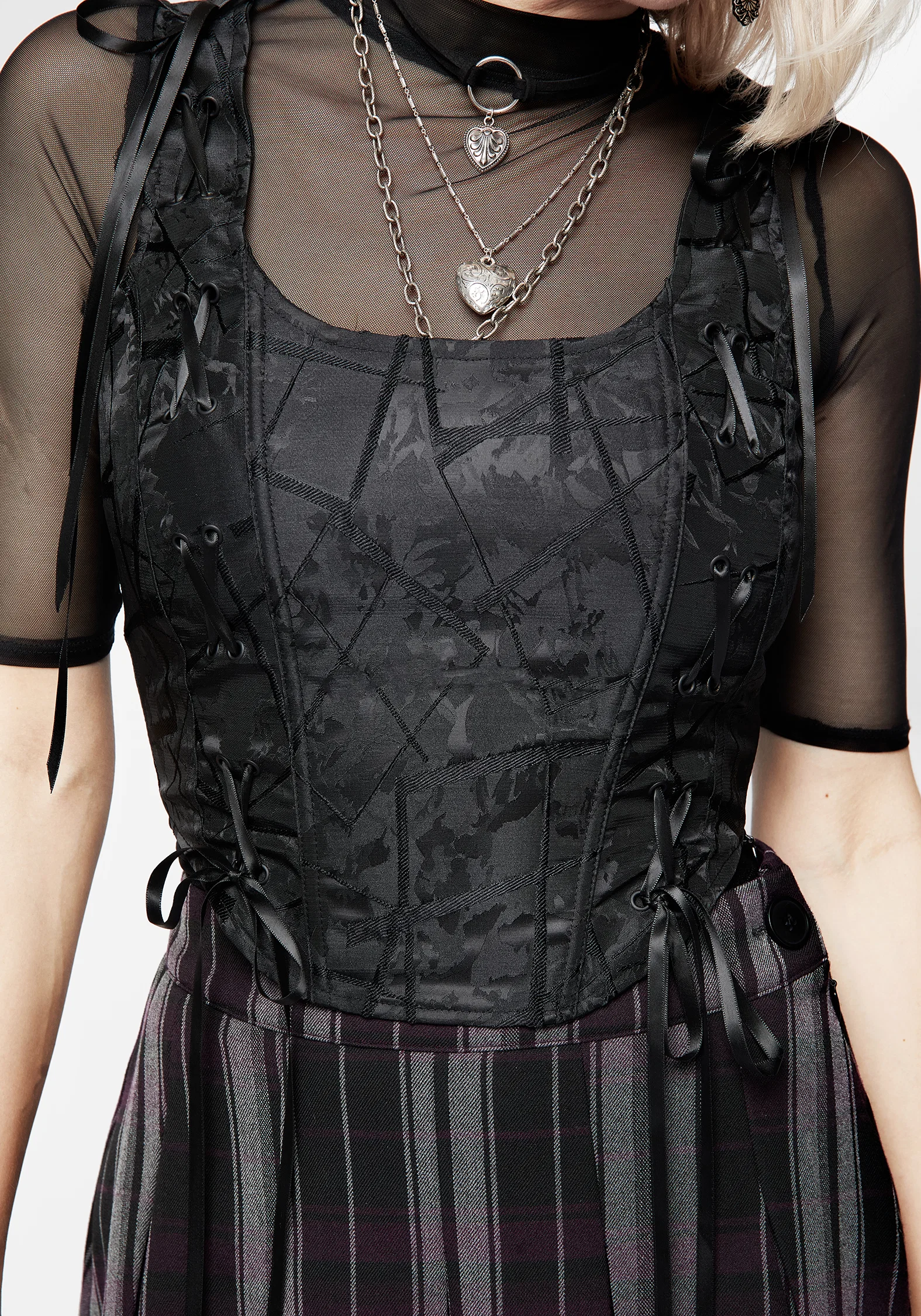 Chatelaine Lace Detail Corset Top - Image 8