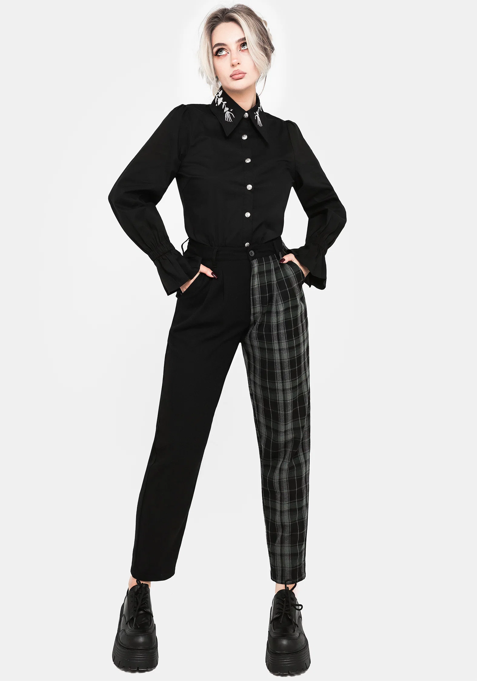 Checkmate High Waist Tapered Trousers - Image 4