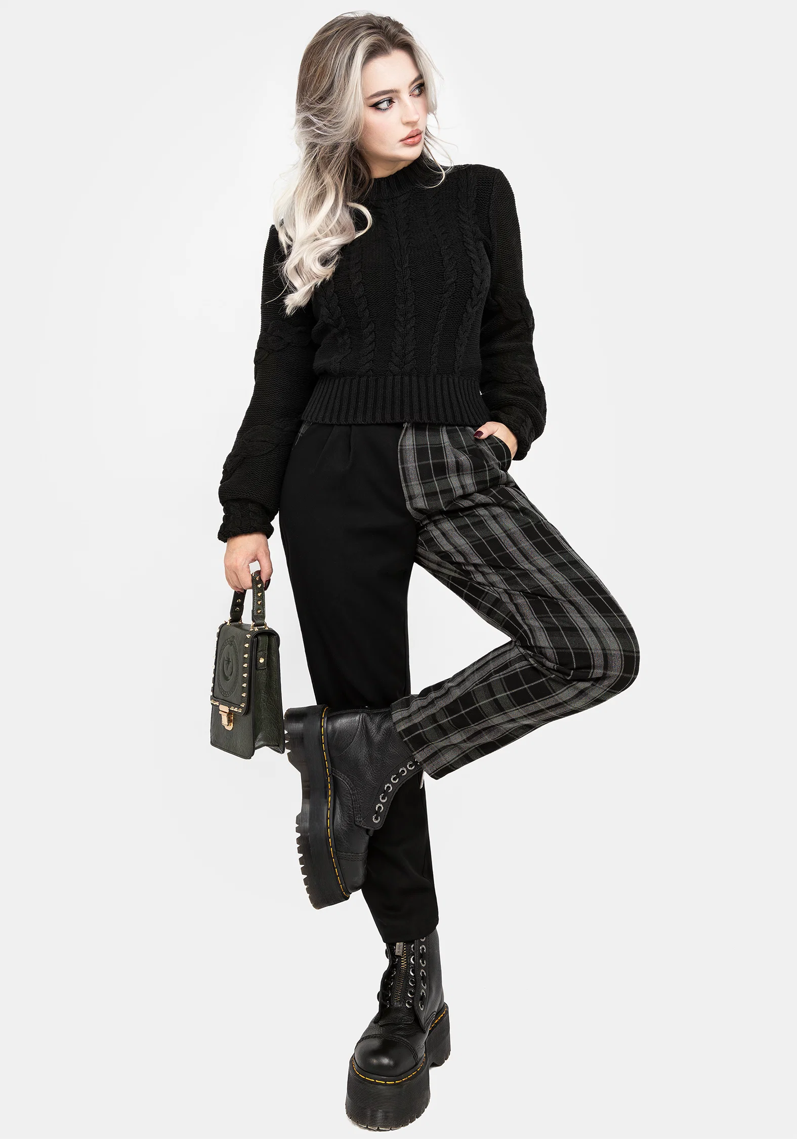 Checkmate High Waist Tapered Trousers - Image 7