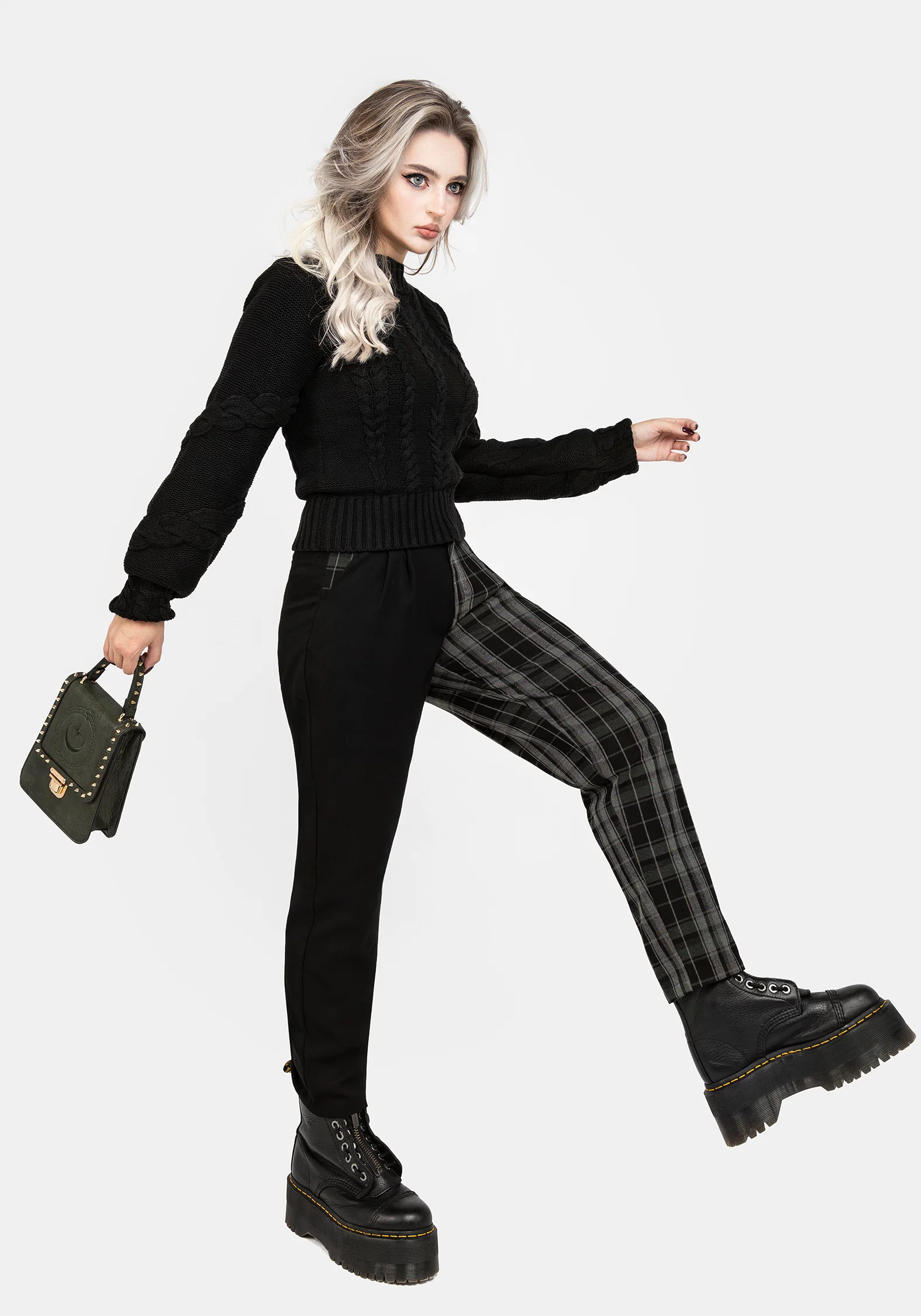 Checkmate High Waist Tapered Trousers - Image 9