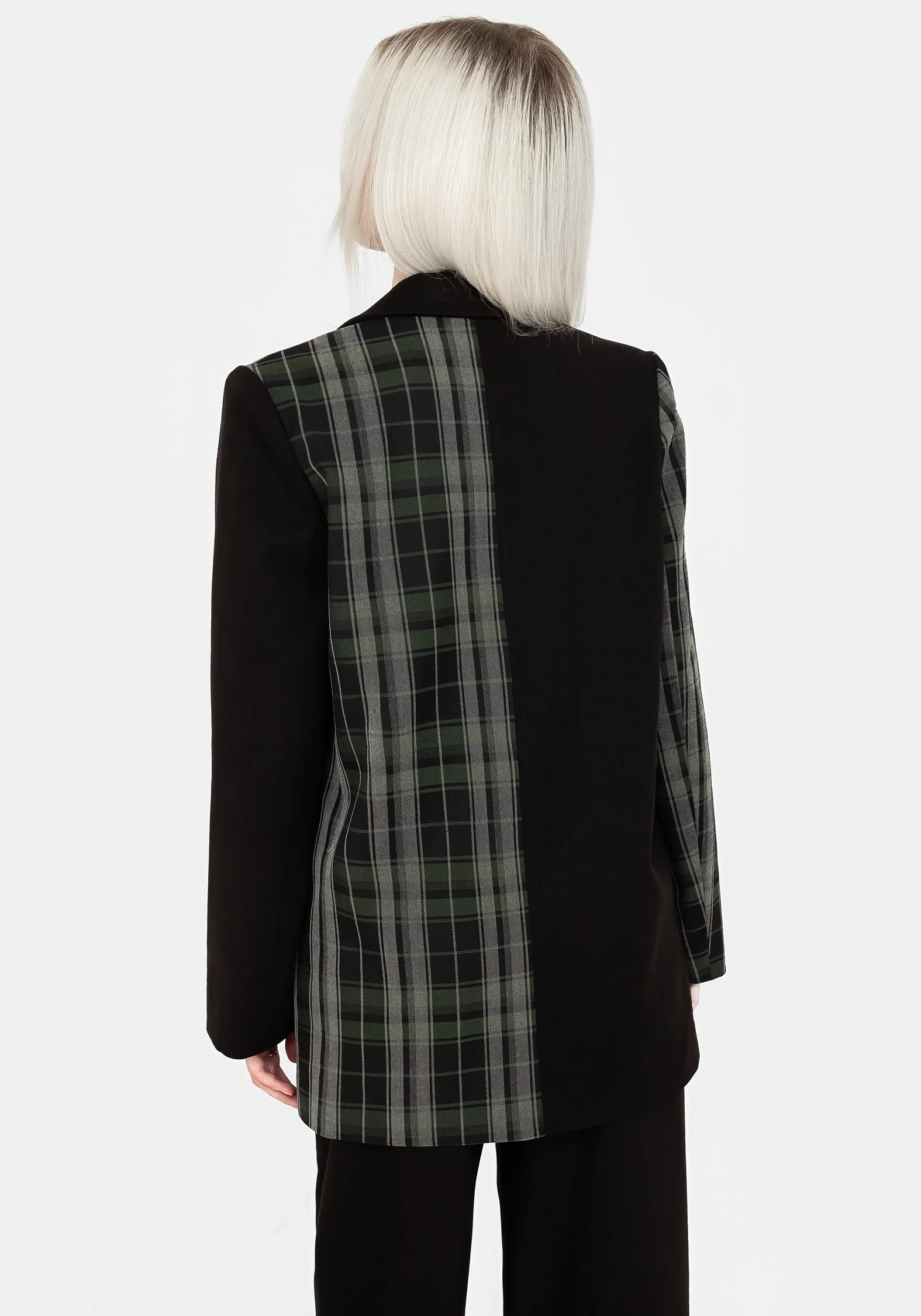 Checkmate Spliced Oversized Blazer - Image 3