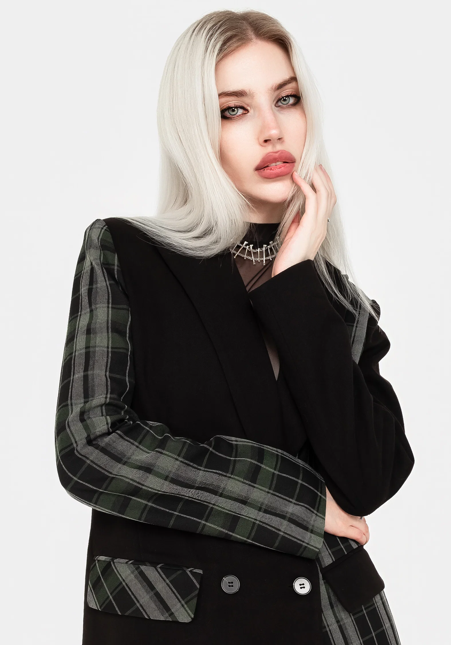 Checkmate Spliced Oversized Blazer - Image 6