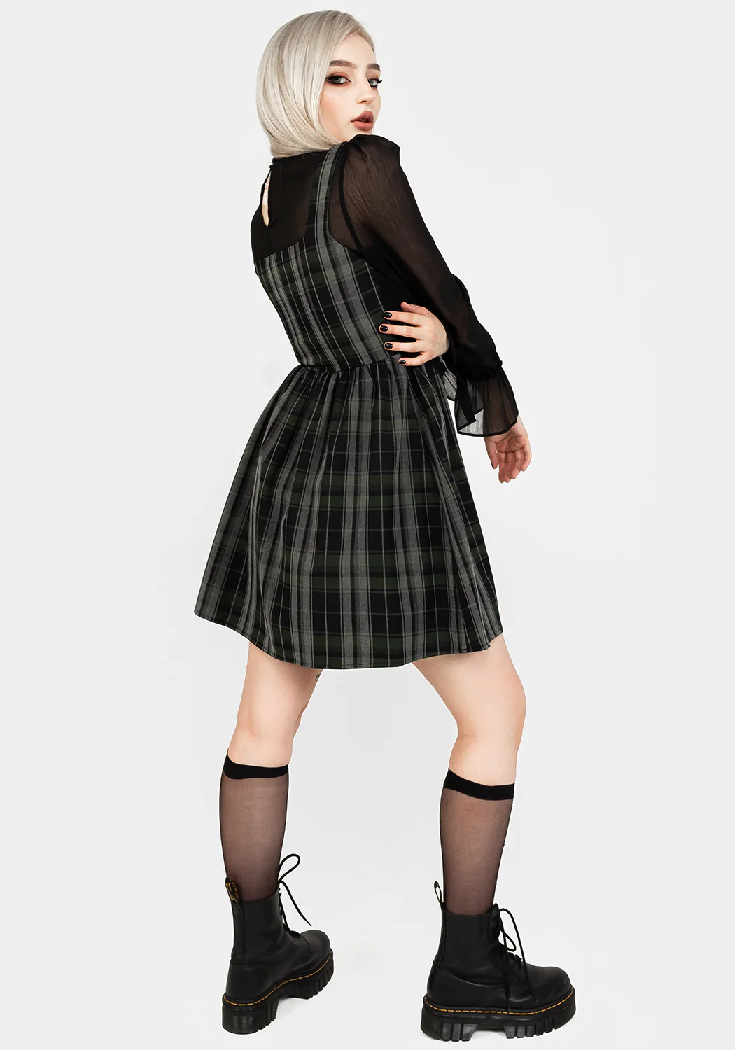Checkmate Wrap Suspender Mini Dress - Image 5