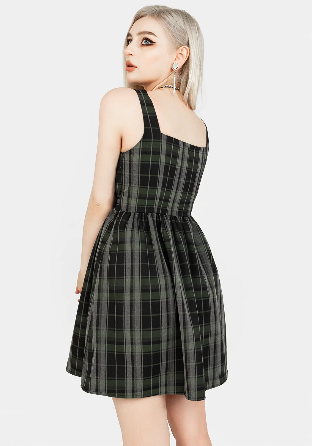 Checkmate Wrap Suspender Mini Dress - Image 8