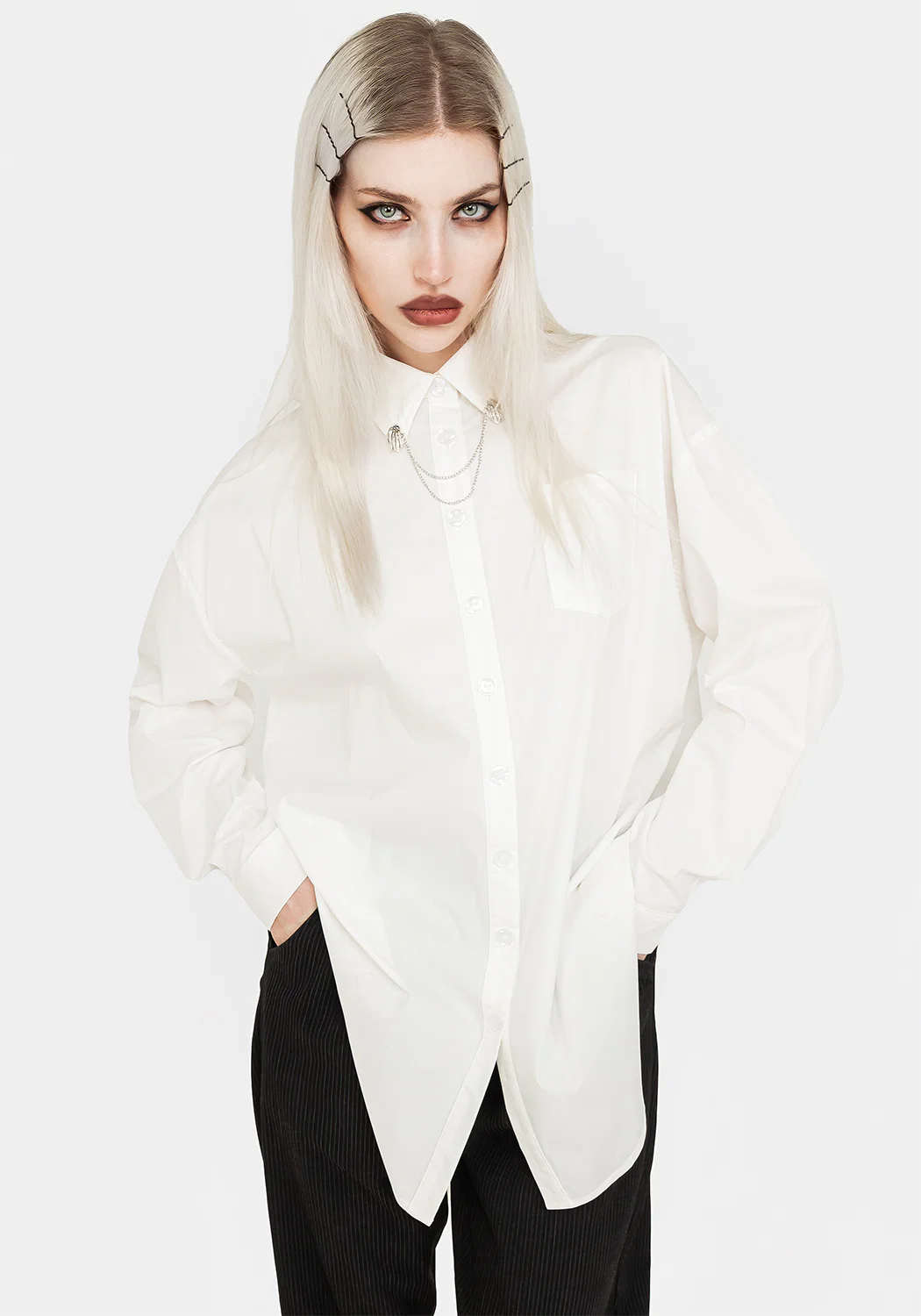 Chiromancy Collar Loose Fit Shirt - Image 5
