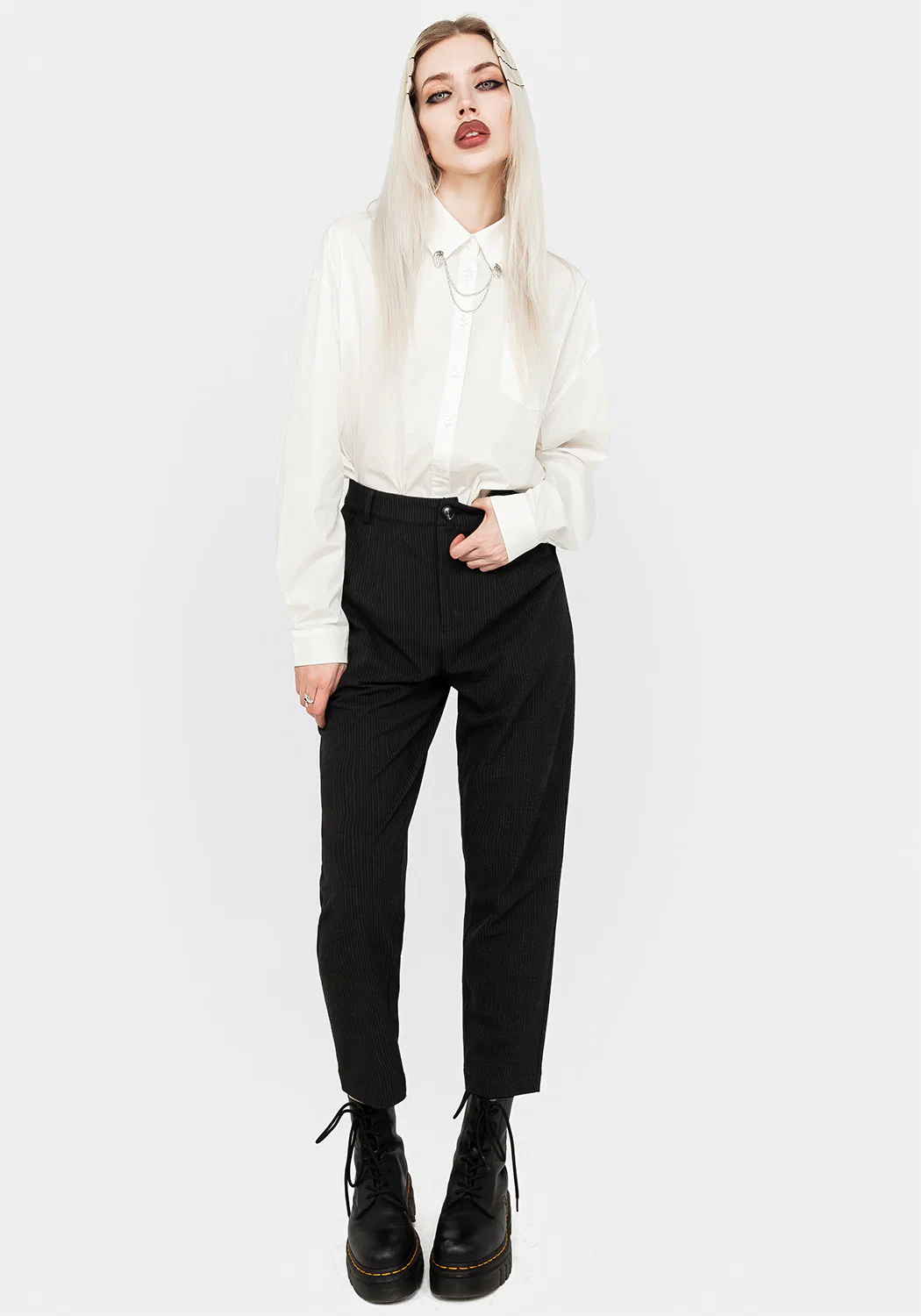 Chiromancy Collar Loose Fit Shirt - Image 6