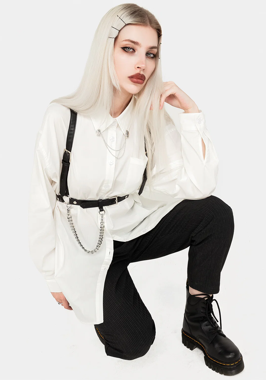 Chiromancy Collar Loose Fit Shirt - Image 9