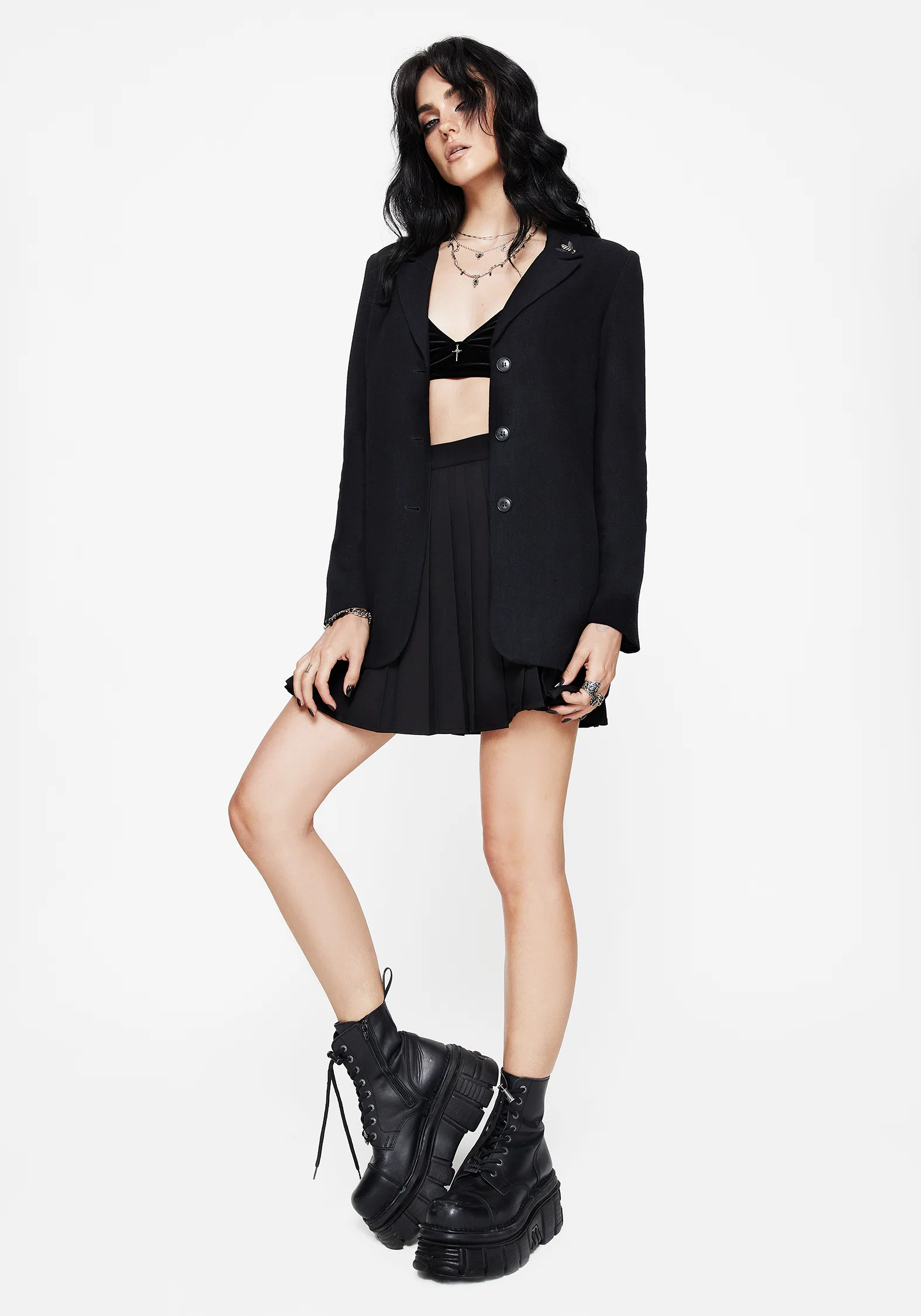 Chloris Embroidered Longline Blazer - Image 5