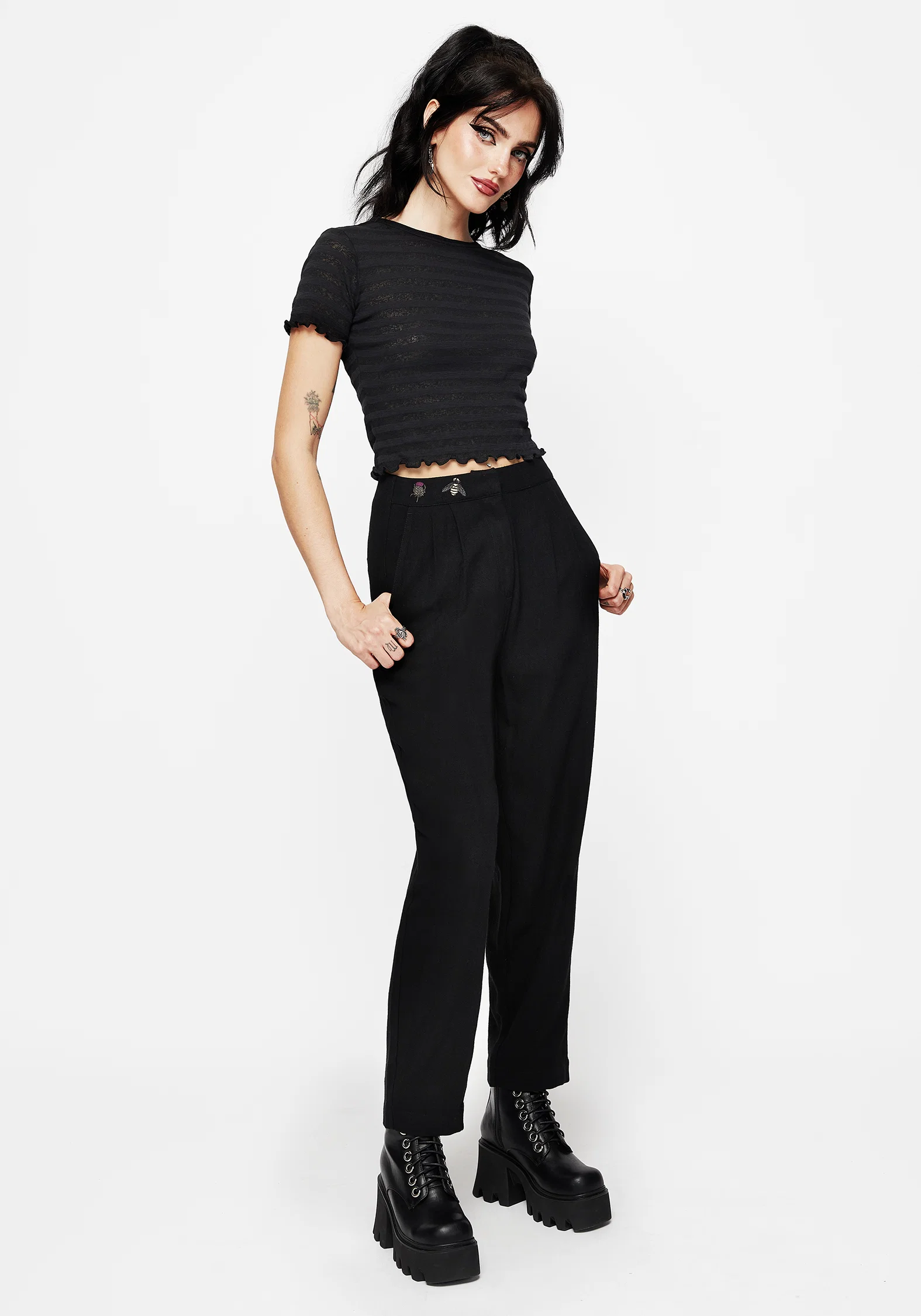 Chloris Embroidered Waist Balloon Trouser - Image 4