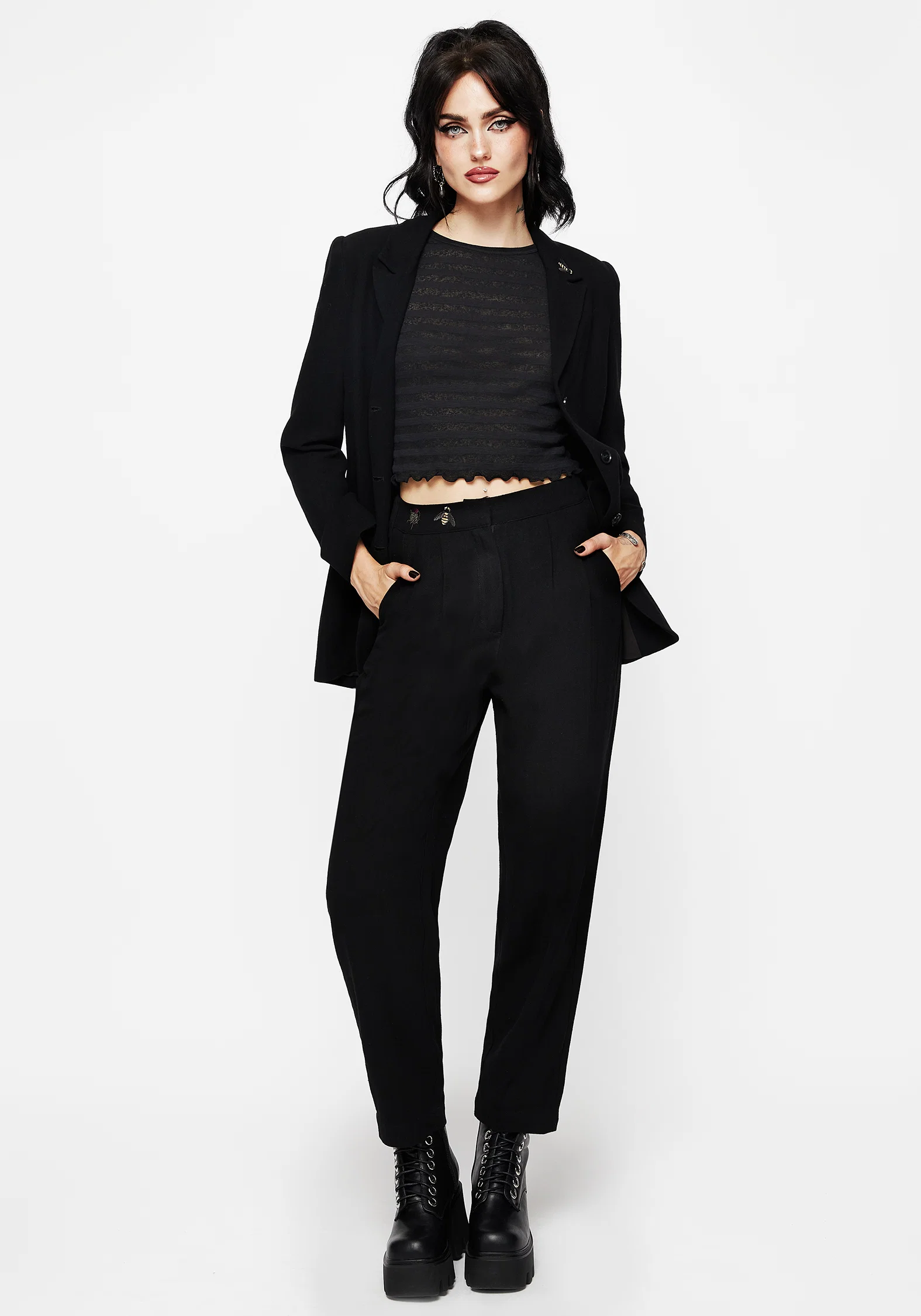 Chloris Embroidered Waist Balloon Trouser - Image 5