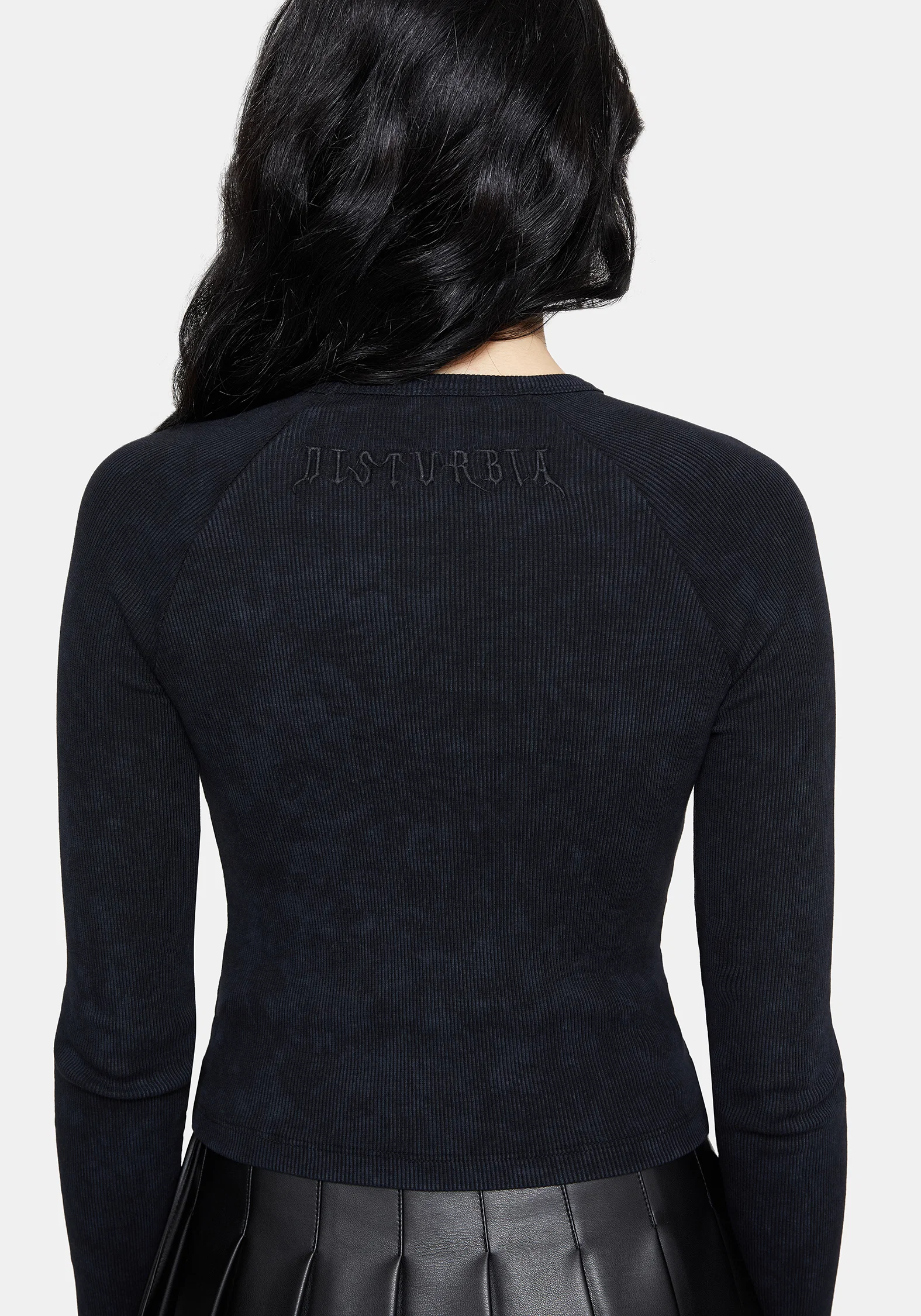 Christina Cotton Cut Out Detail Long Sleeved Top - Image 3