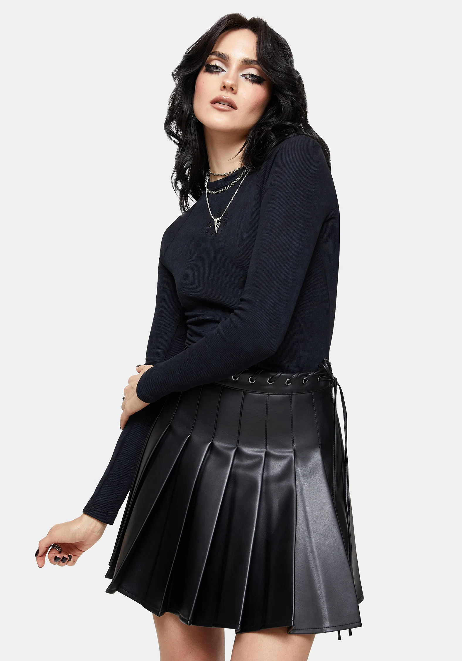 Christina Cotton Cut Out Detail Long Sleeved Top - Image 7