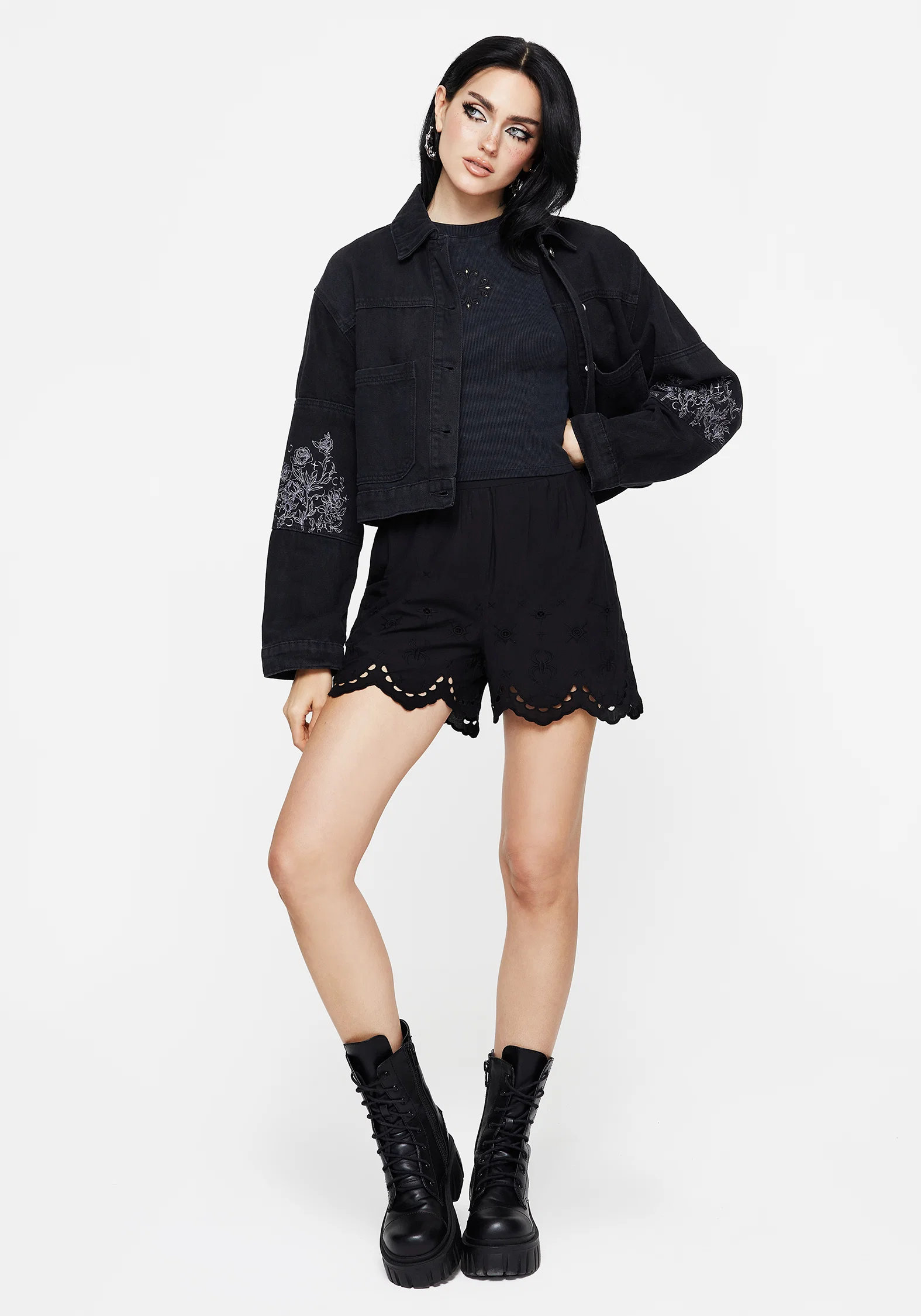 Christina Cotton Cut Out Detail Washed T-Shirt - Image 7
