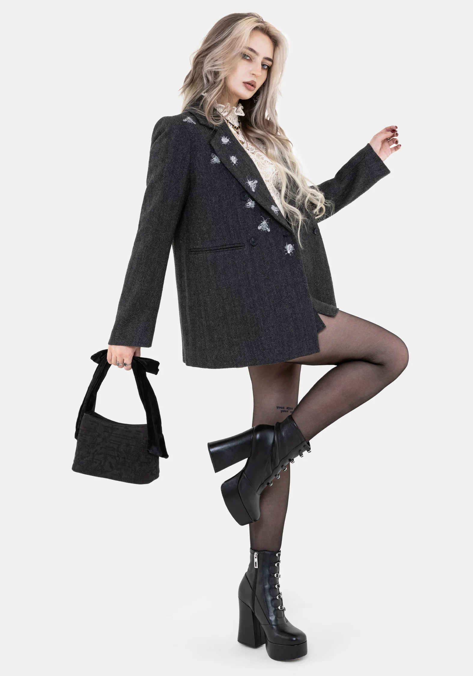 Chrysina Beetle Sequin Embellished Relaxed Blazer - Image 4