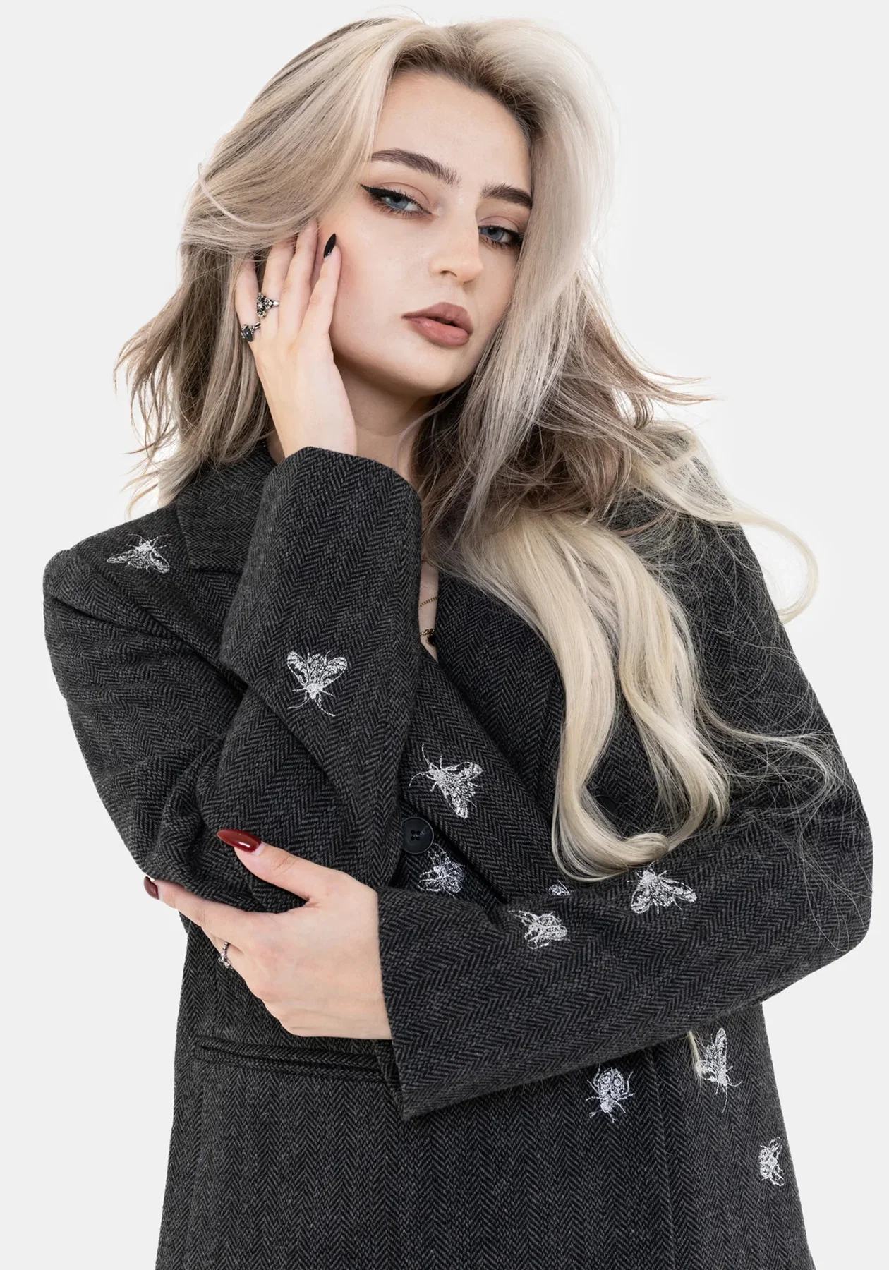 Chrysina Beetle Sequin Embellished Relaxed Blazer - Image 6