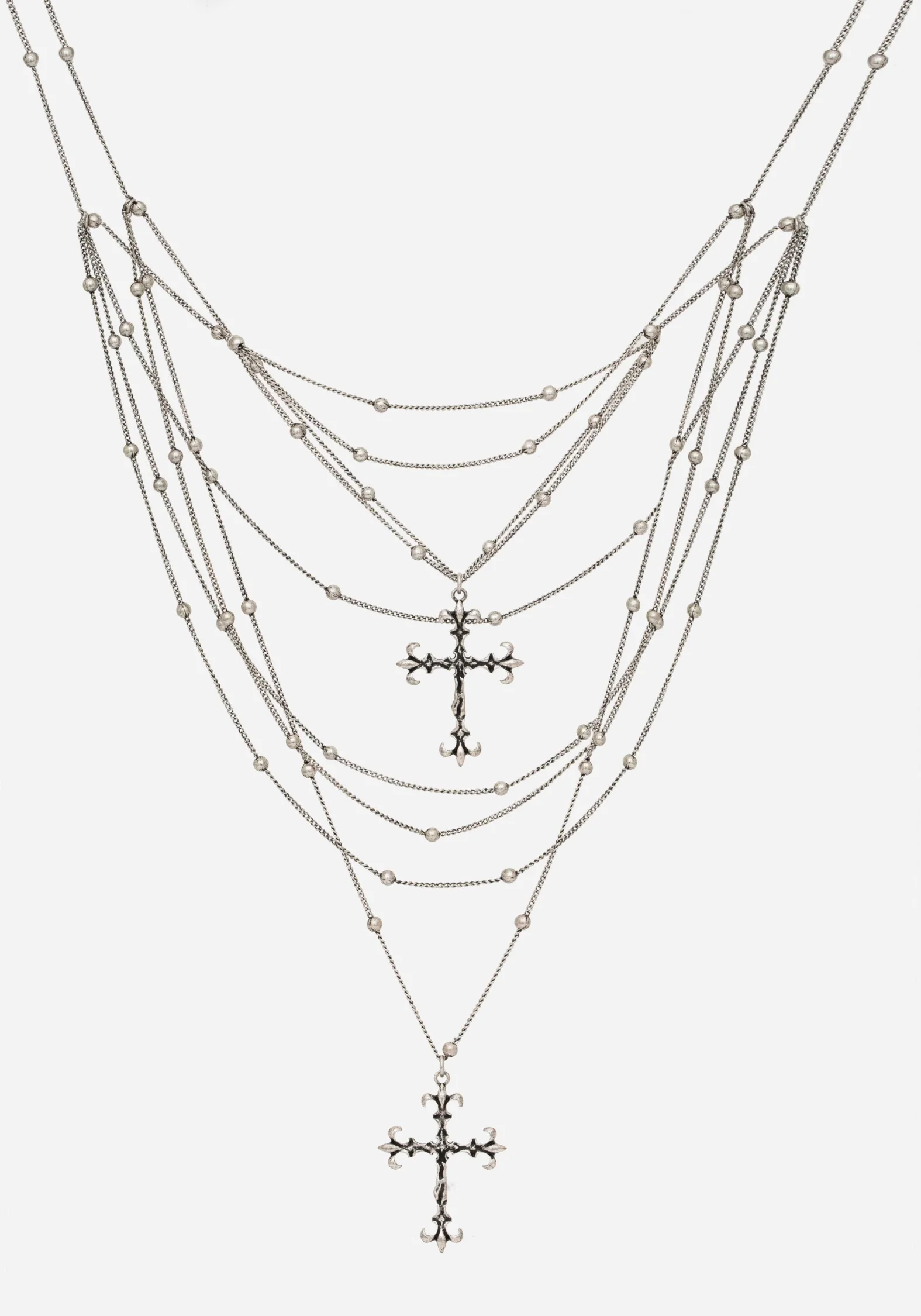 Chryx Layered Cross Necklace - Image 3