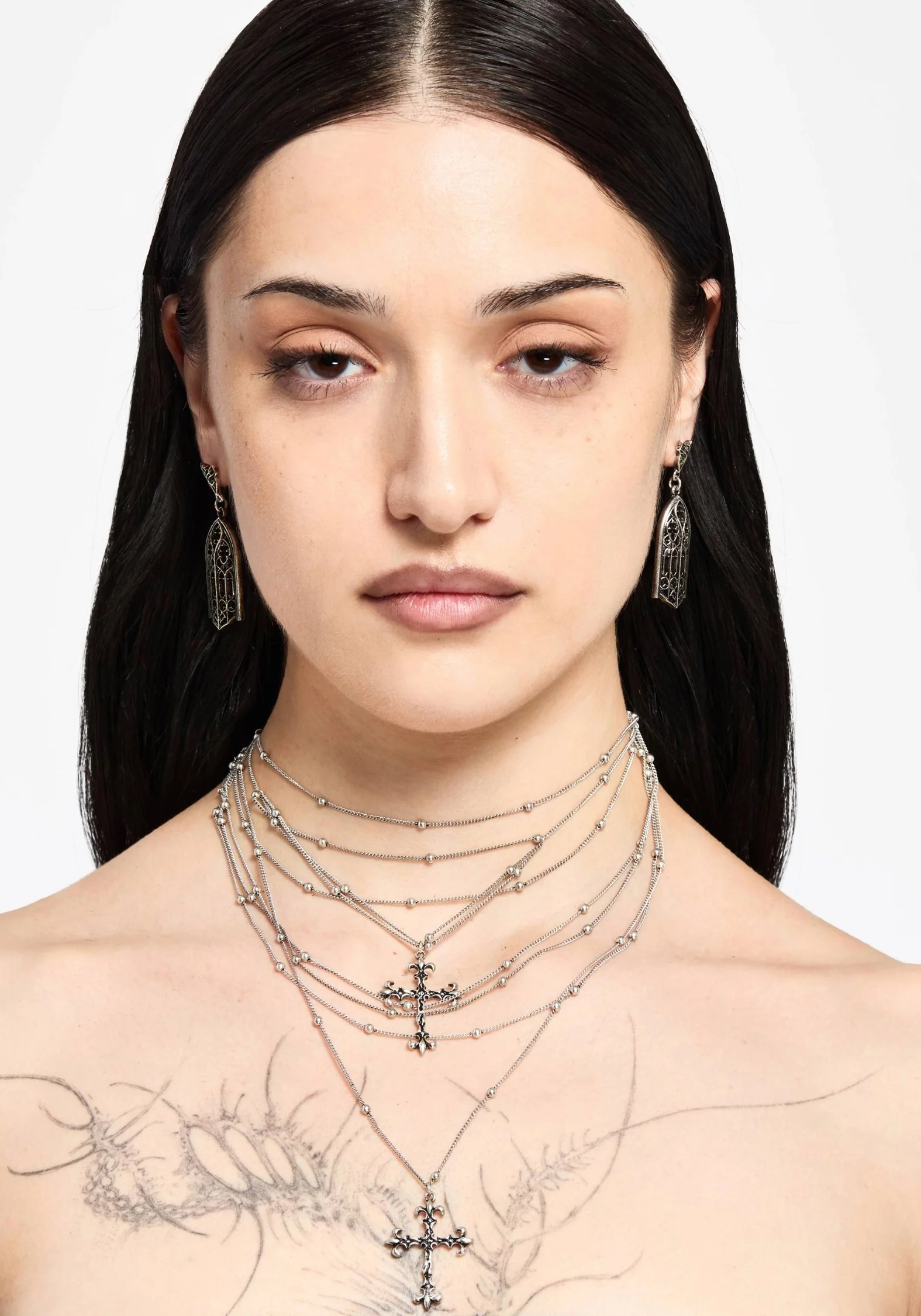 Chryx Layered Cross Necklace - Image 6