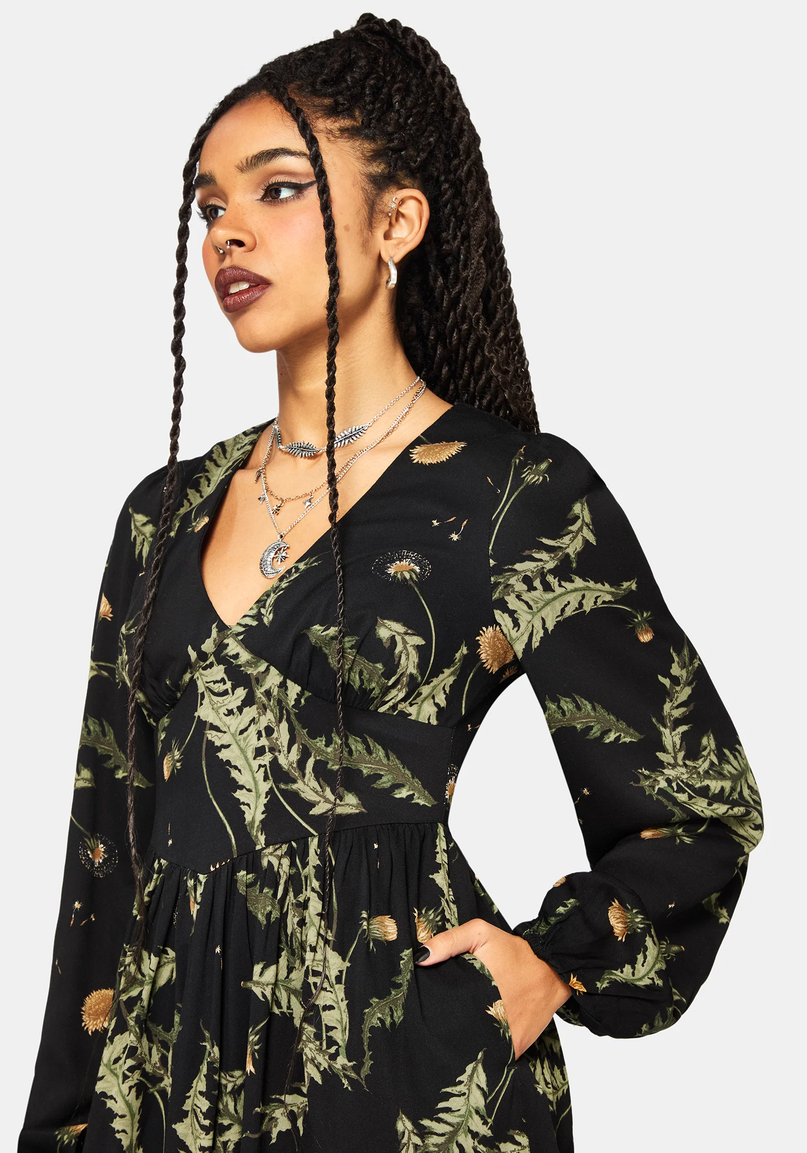 Cimora Dandelion Print Mini Dress - Image 2