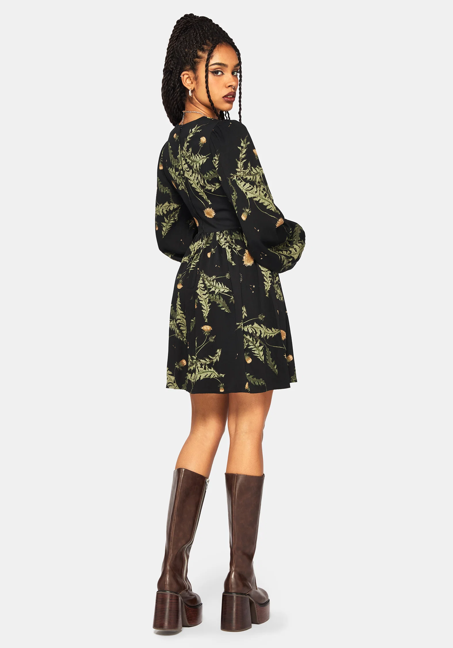 Cimora Dandelion Print Mini Dress - Image 3