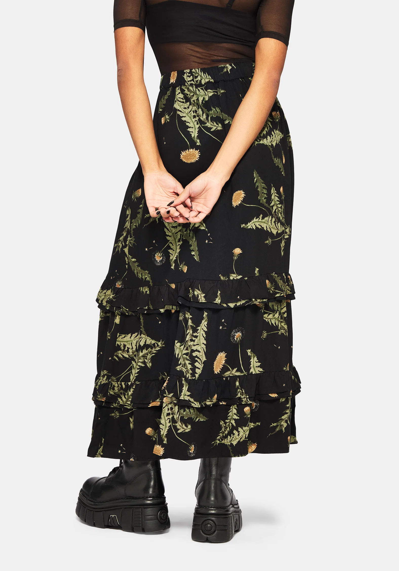 Cimora Dandelion Ruffle Midaxi Skirt - Image 5