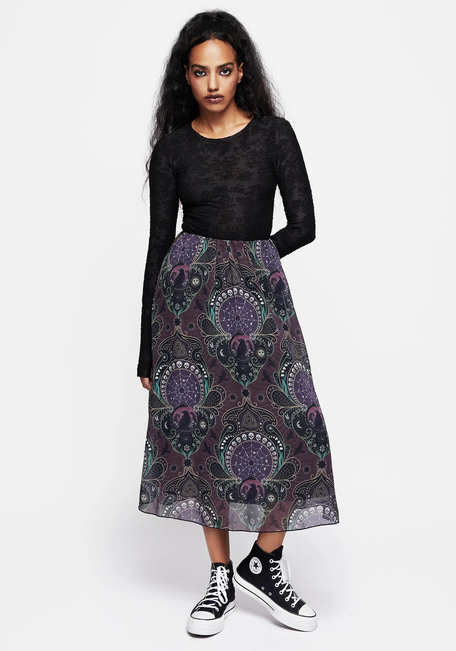 Clarette Chiffon Layered Midi Skirt - Image 4