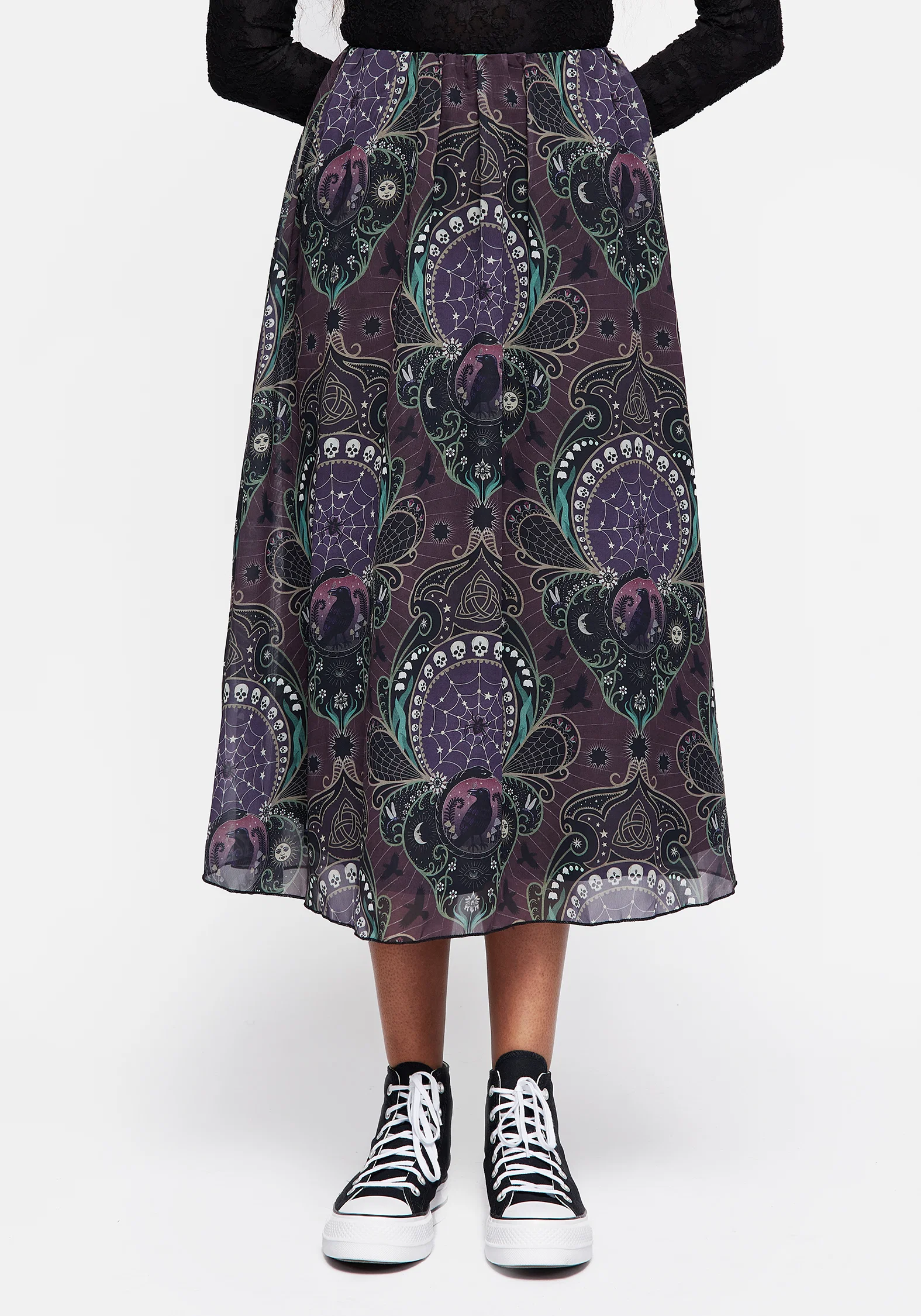 Clarette Chiffon Layered Midi Skirt - Image 5