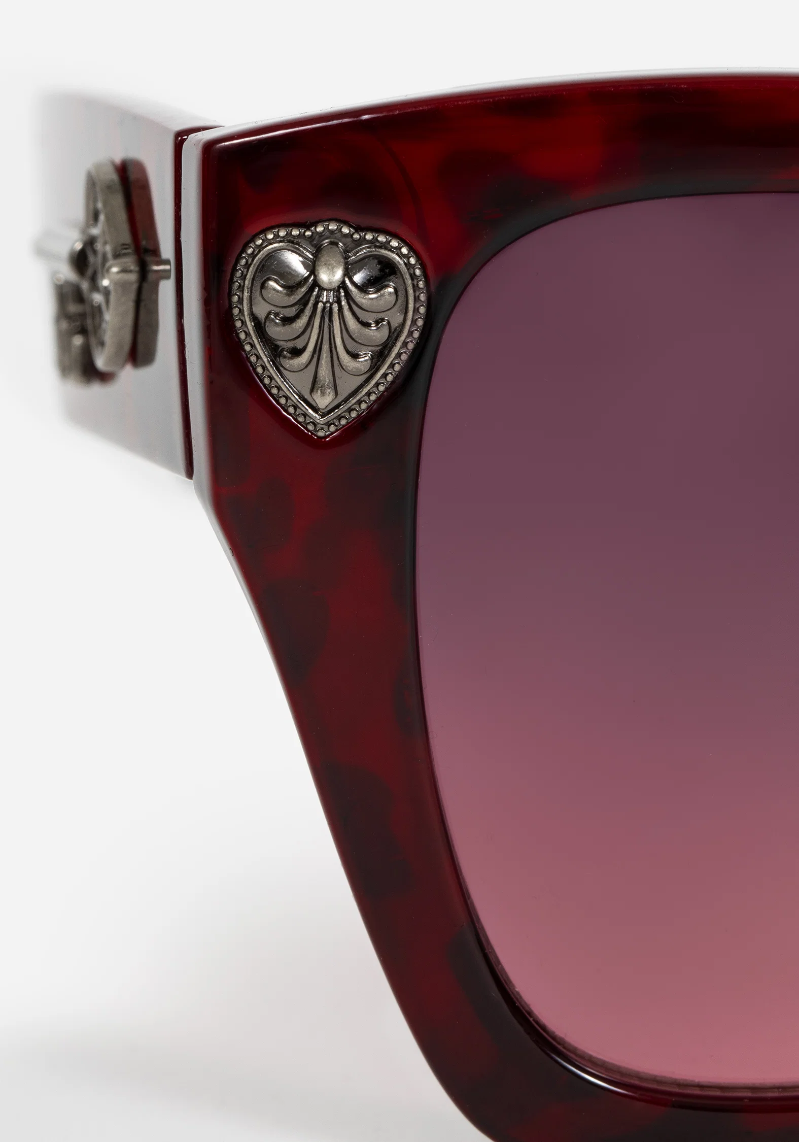 Claustrum Gothic Key Tortoiseshell Sunglasses - Red - Image 2