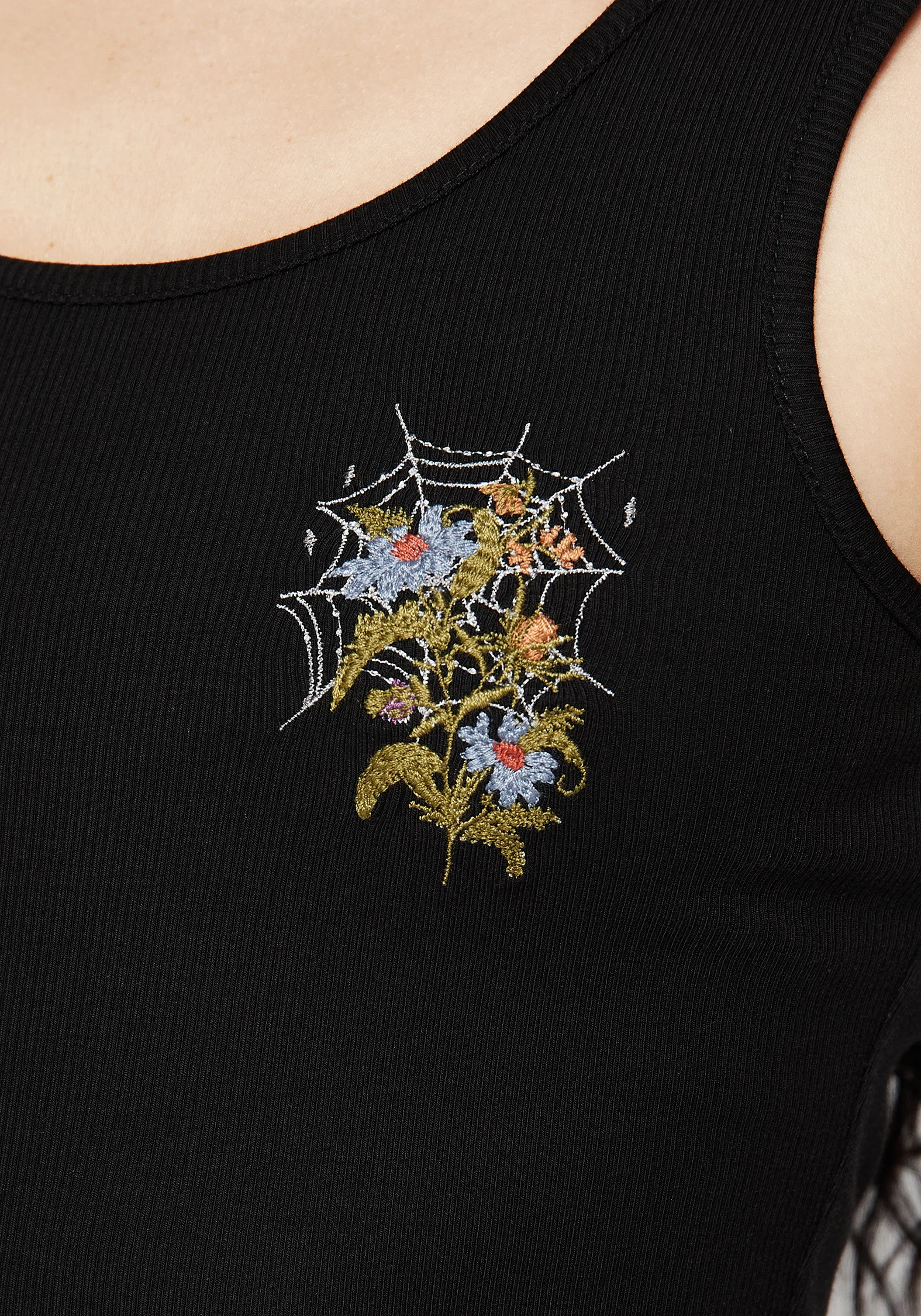 Cleome Floral Spiderweb Pyjama Vest Top - Image 2