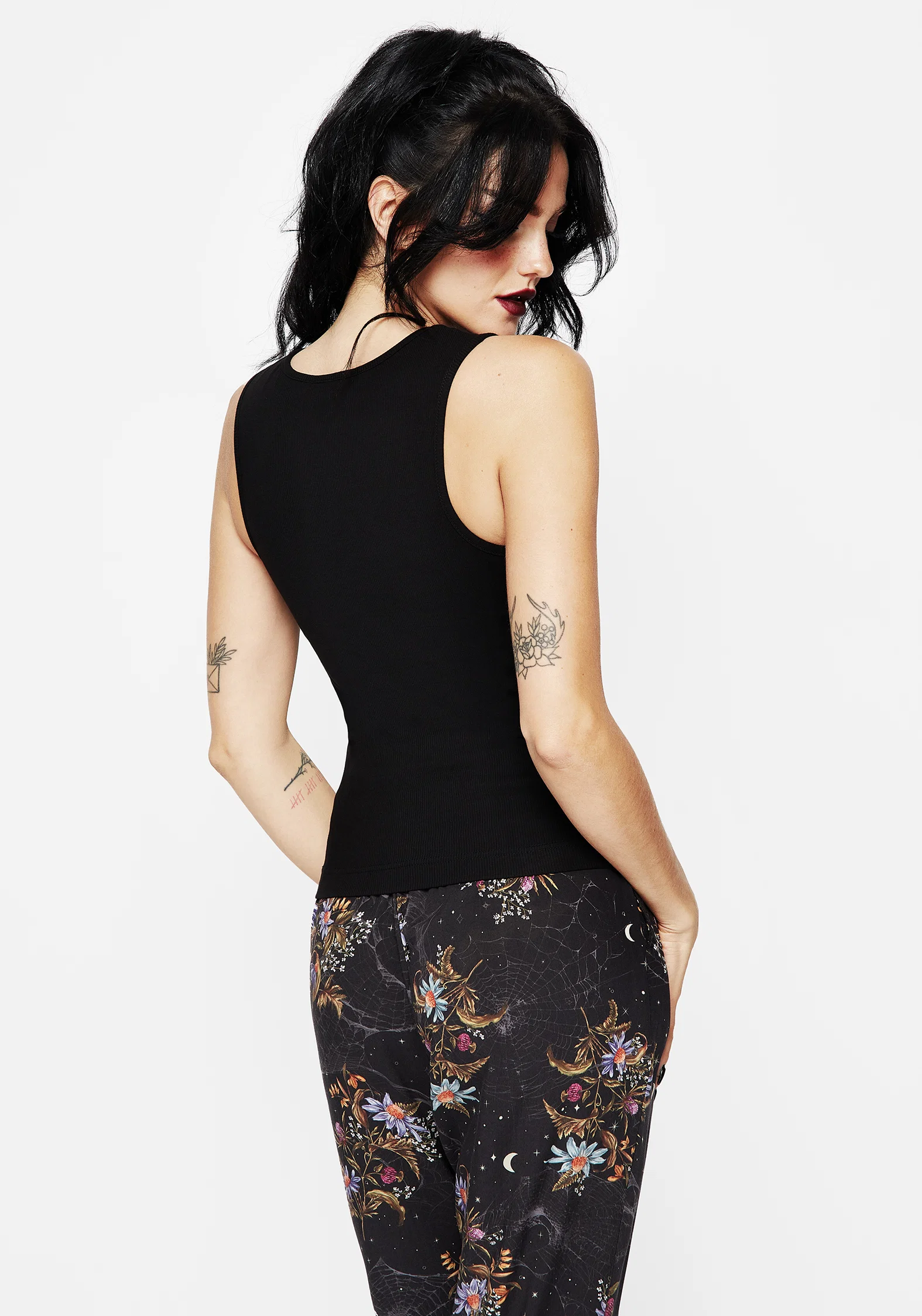 Cleome Floral Spiderweb Pyjama Vest Top - Image 3