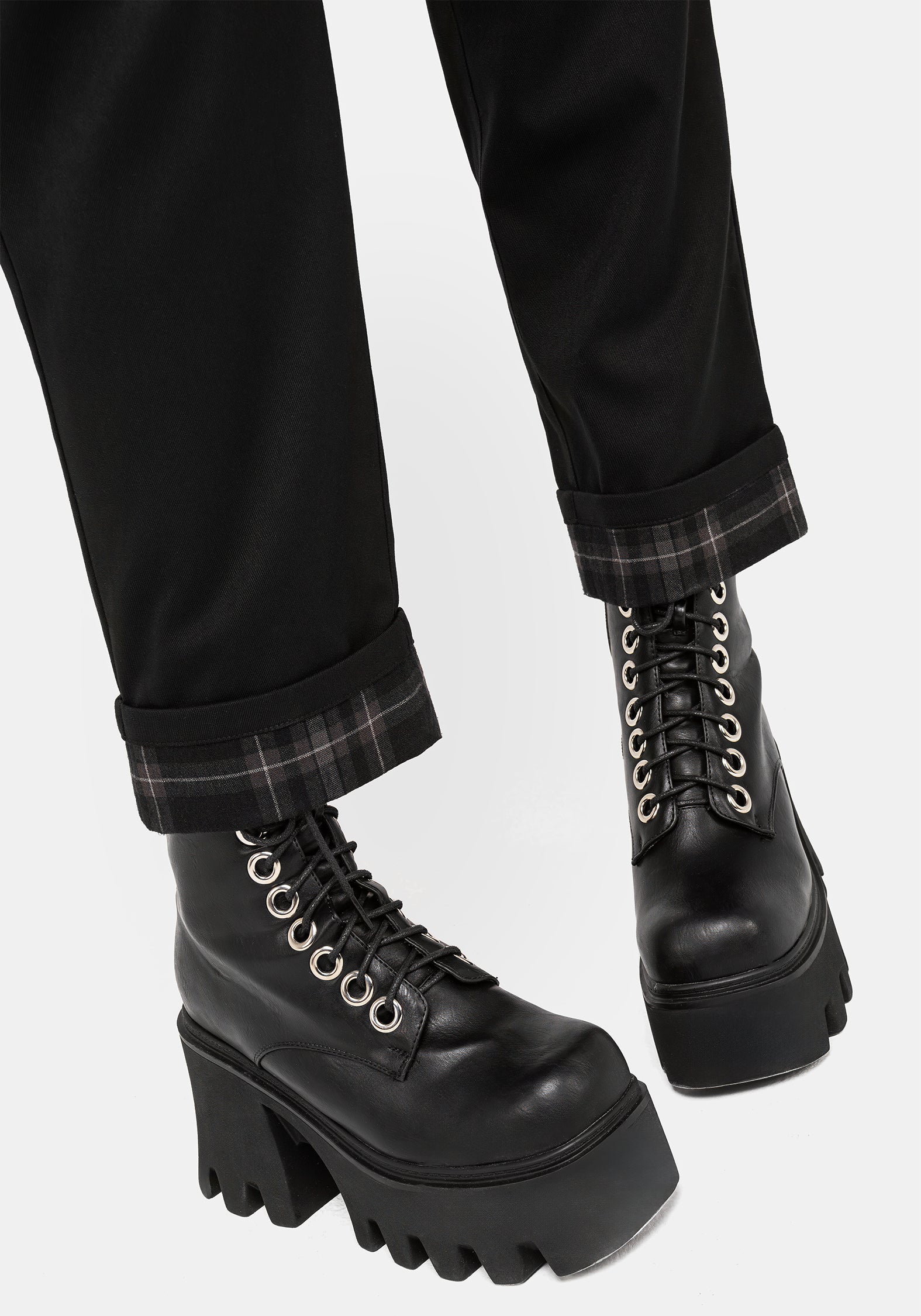Clover Check Contrast Trousers - Image 6