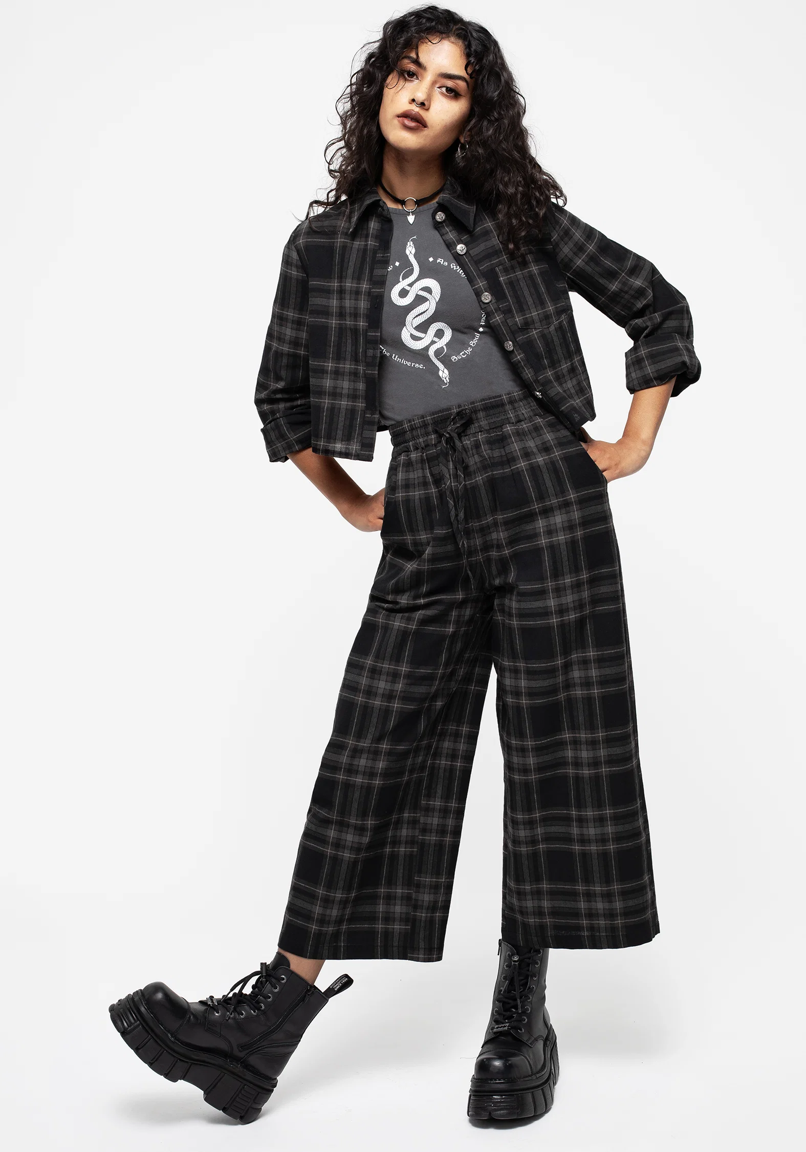 Clover Check Crop Trousers - Image 5