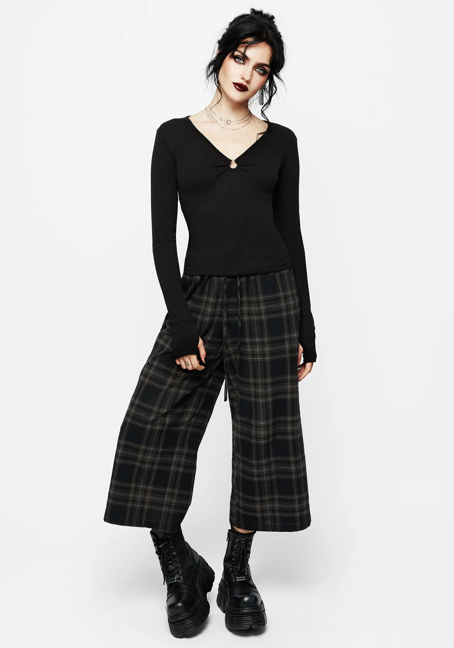 Clover Check Crop Trousers - Image 6