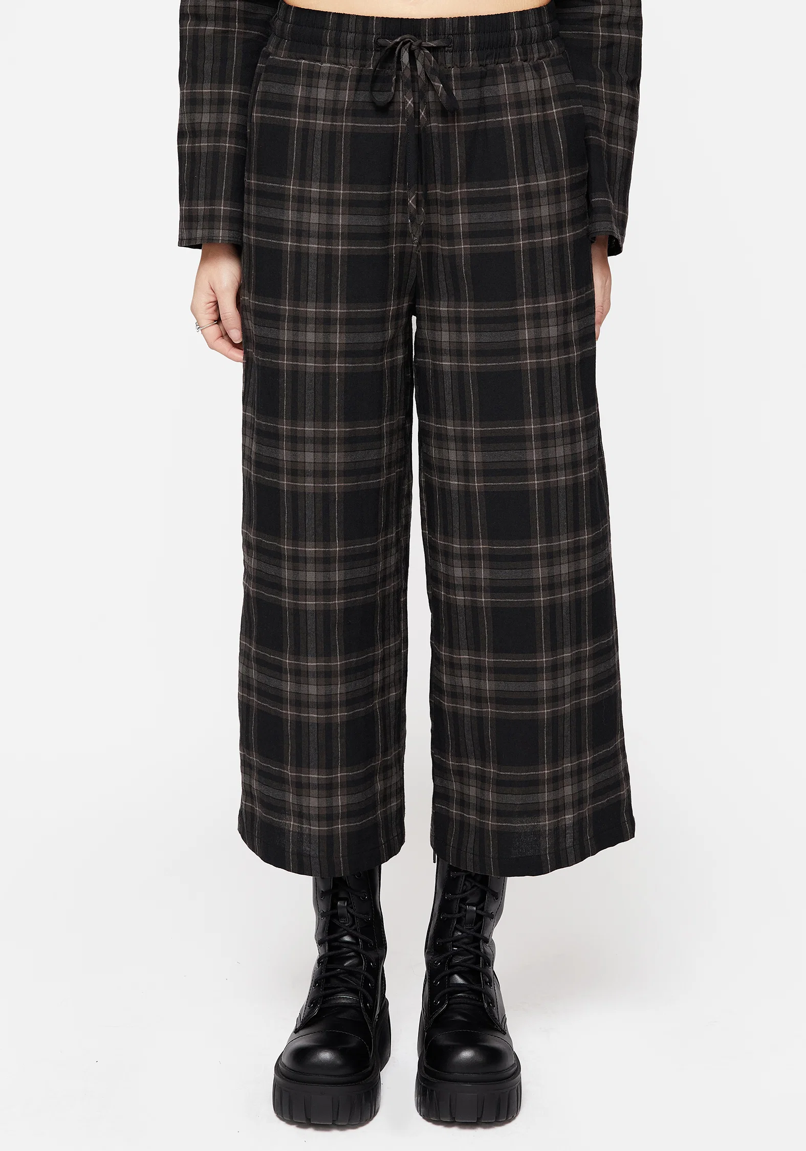 Clover Check Crop Trousers - Image 9