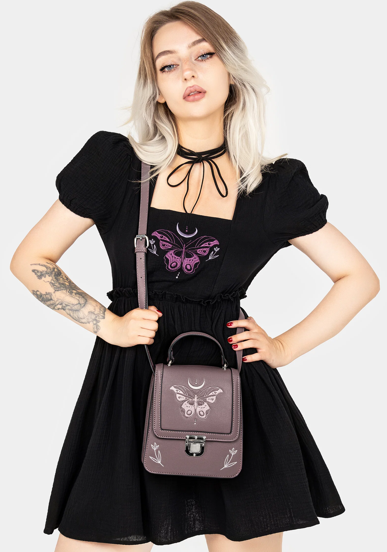 Cocoon Butterfly Crossbody Mini Satchel Bag - Image 2