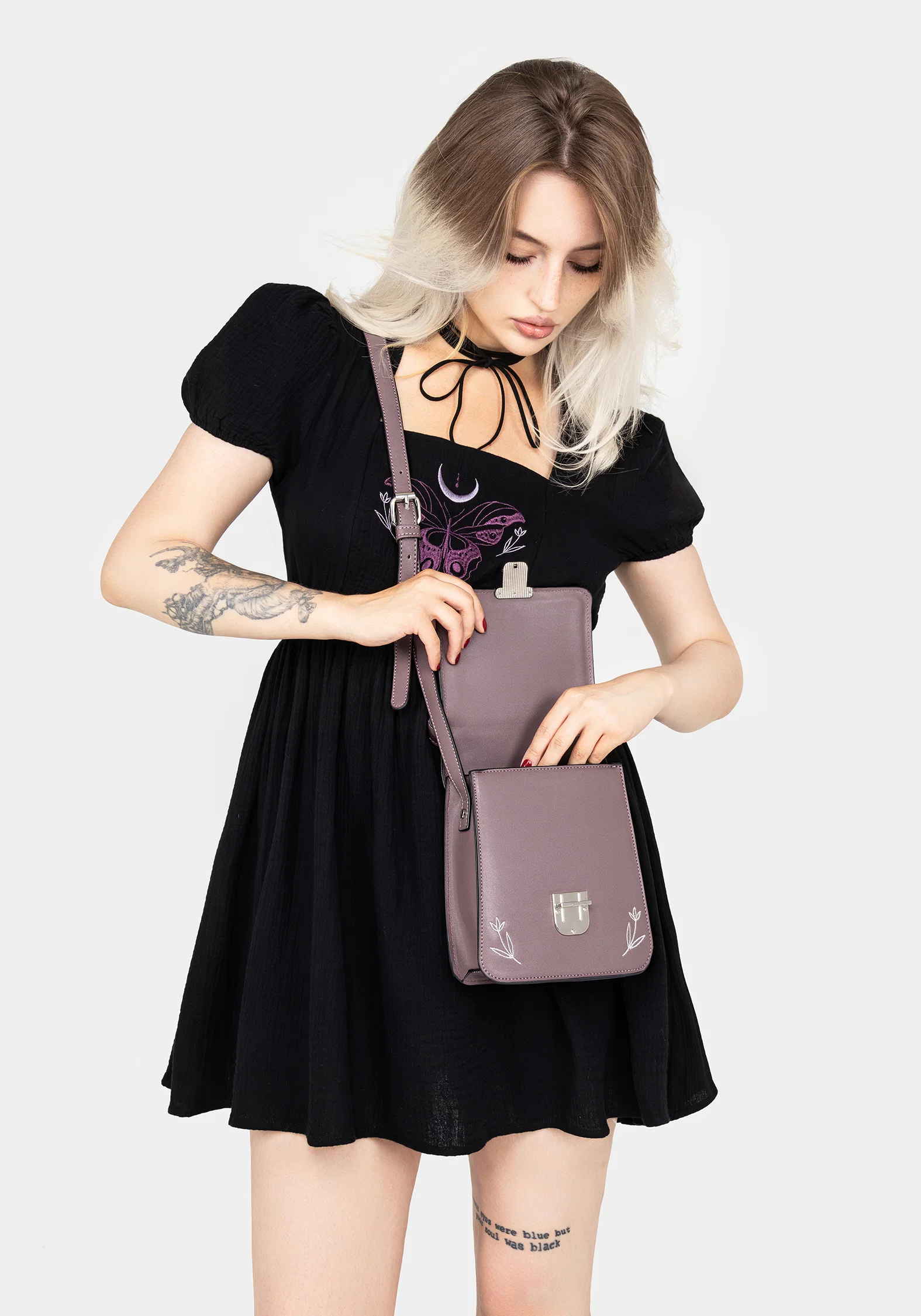 Cocoon Butterfly Crossbody Mini Satchel Bag - Image 9