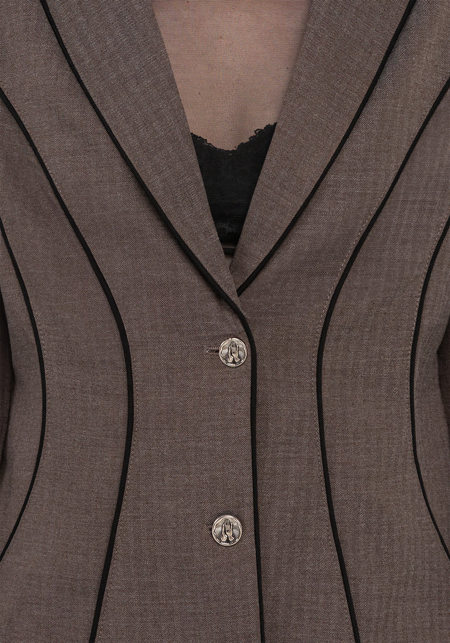 Cointrelle Herringbone Piped Blazer - Image 2