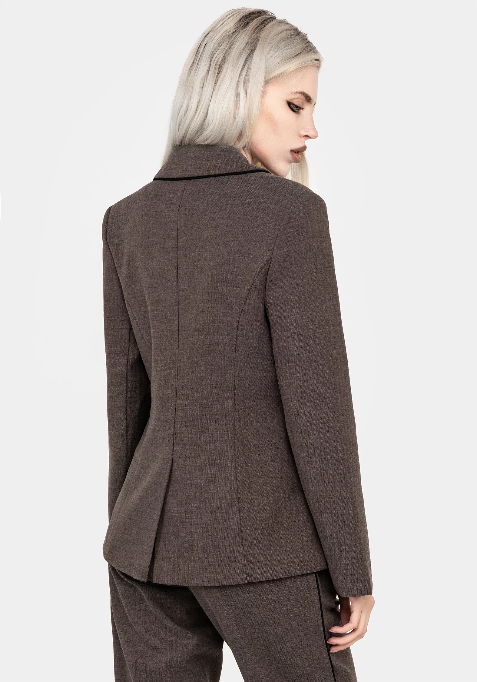 Cointrelle Herringbone Piped Blazer - Image 3