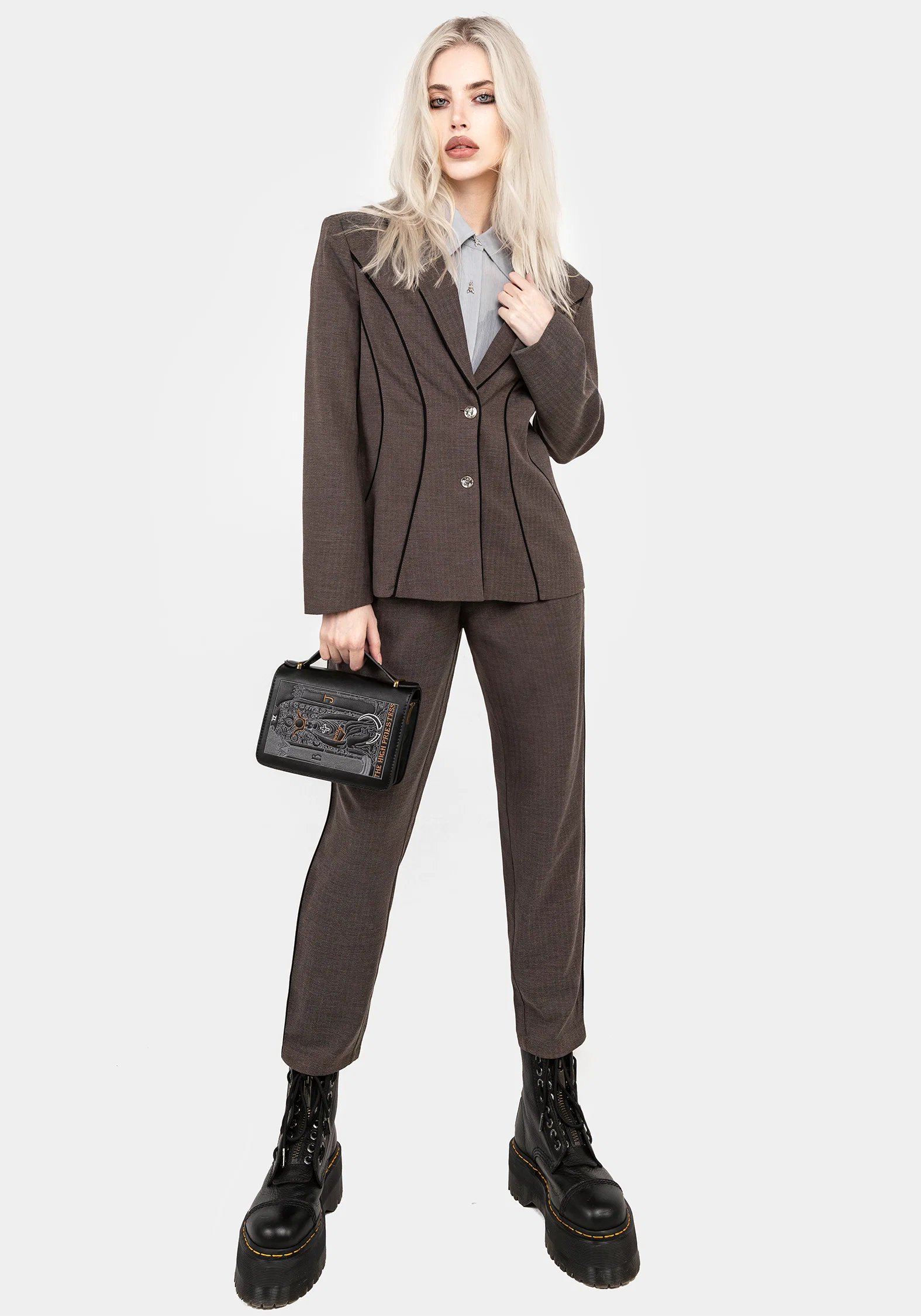 Cointrelle Herringbone Piped Blazer - Image 5