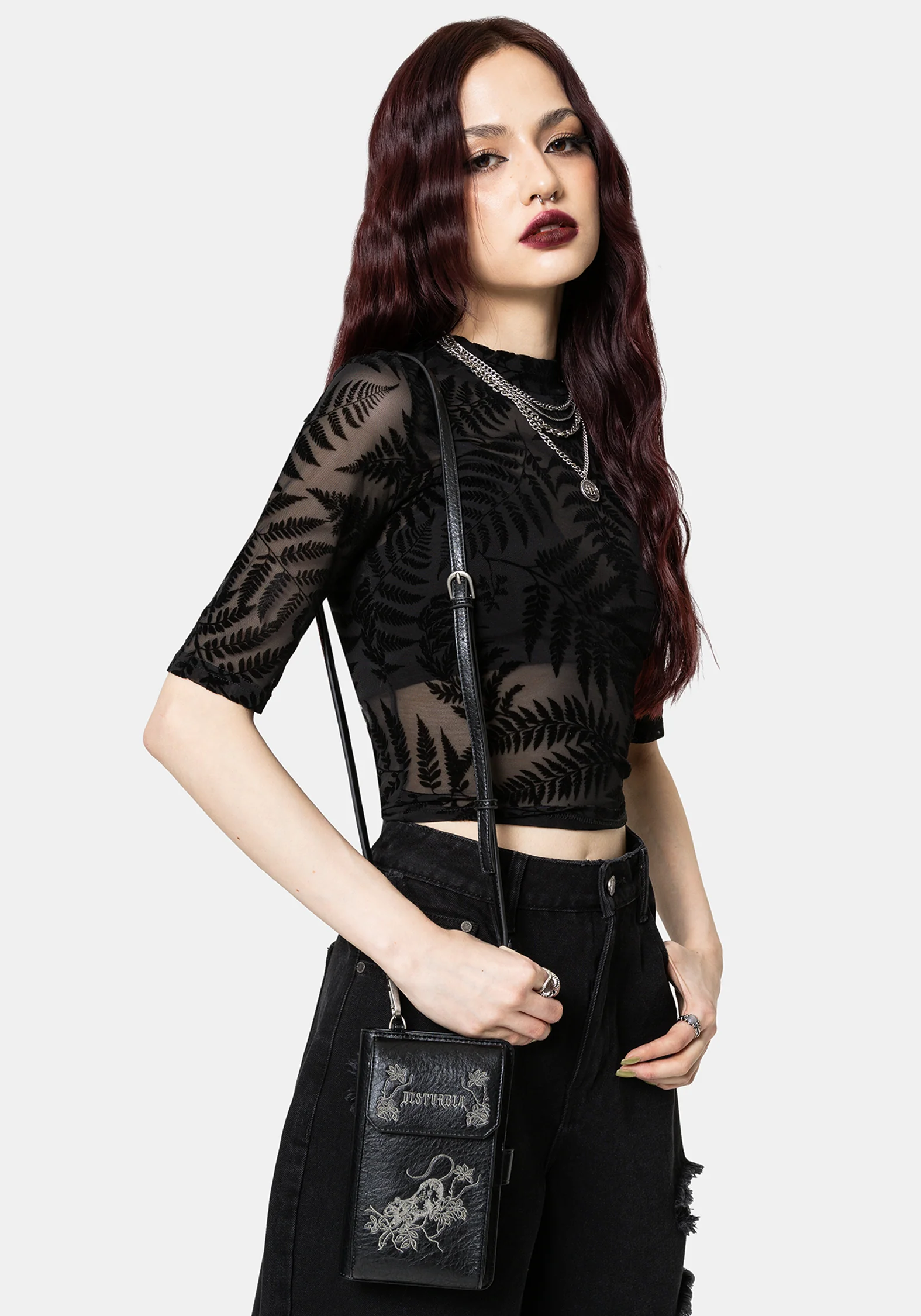 Colette Rat Embroidered Crossbody Phone Bag - Image 7