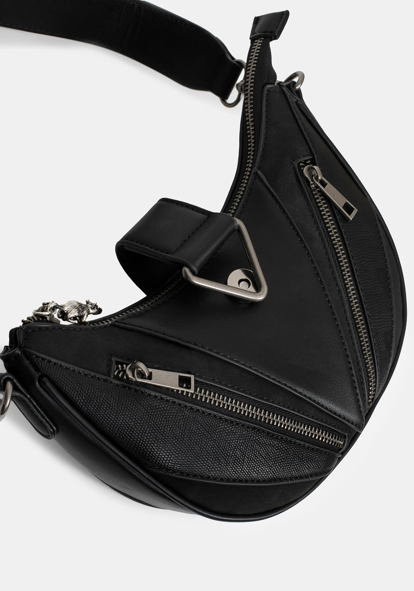 Colette Rat Zip Triangle Hardware Shoulder Bag - Image 8