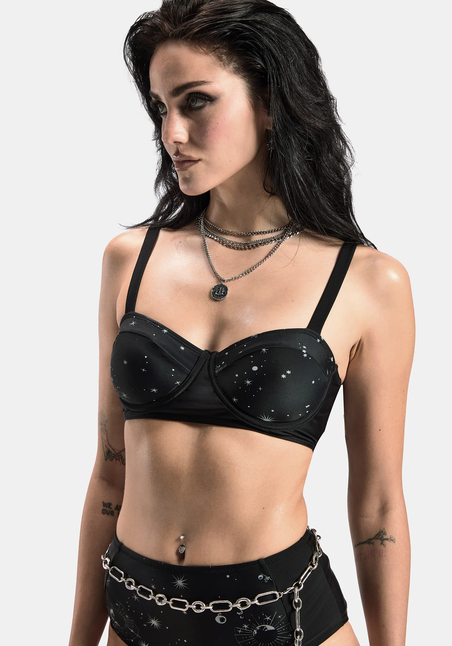 Comet Celestial Printed Balconette Bikini Top - Image 2