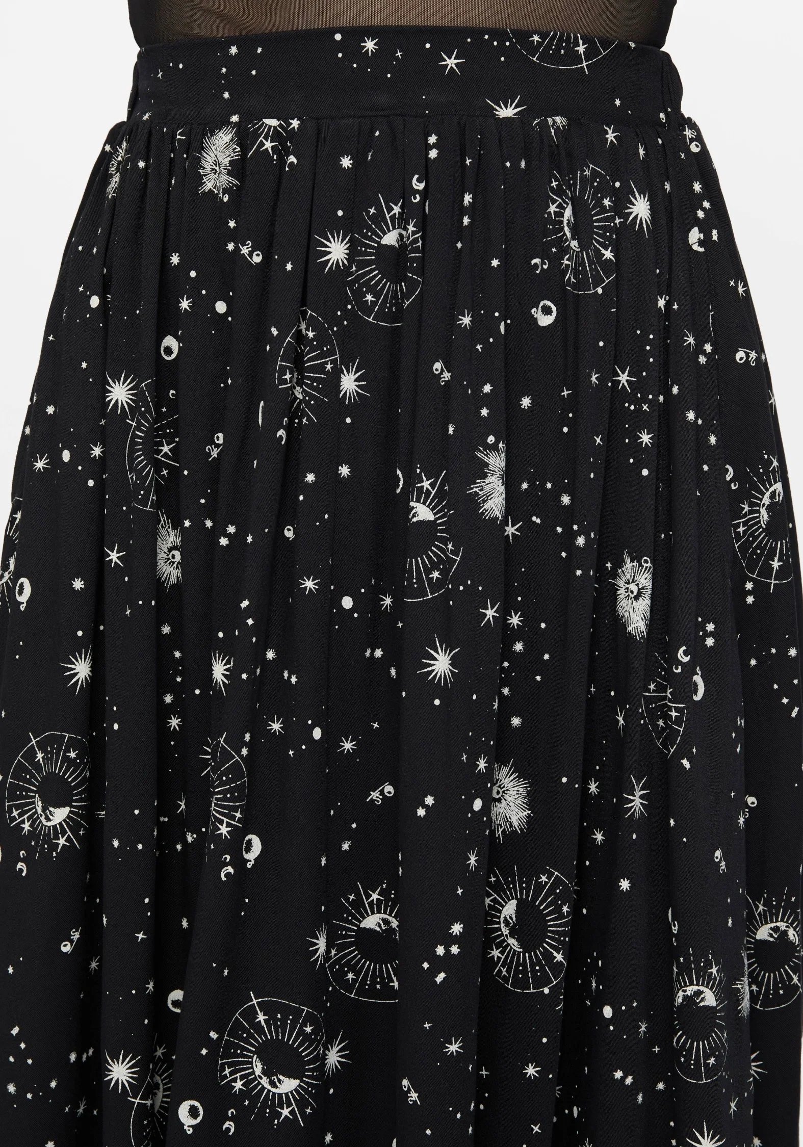 Comet Celestial Printed Handkerchief Hem Midaxi Skirt - Image 2