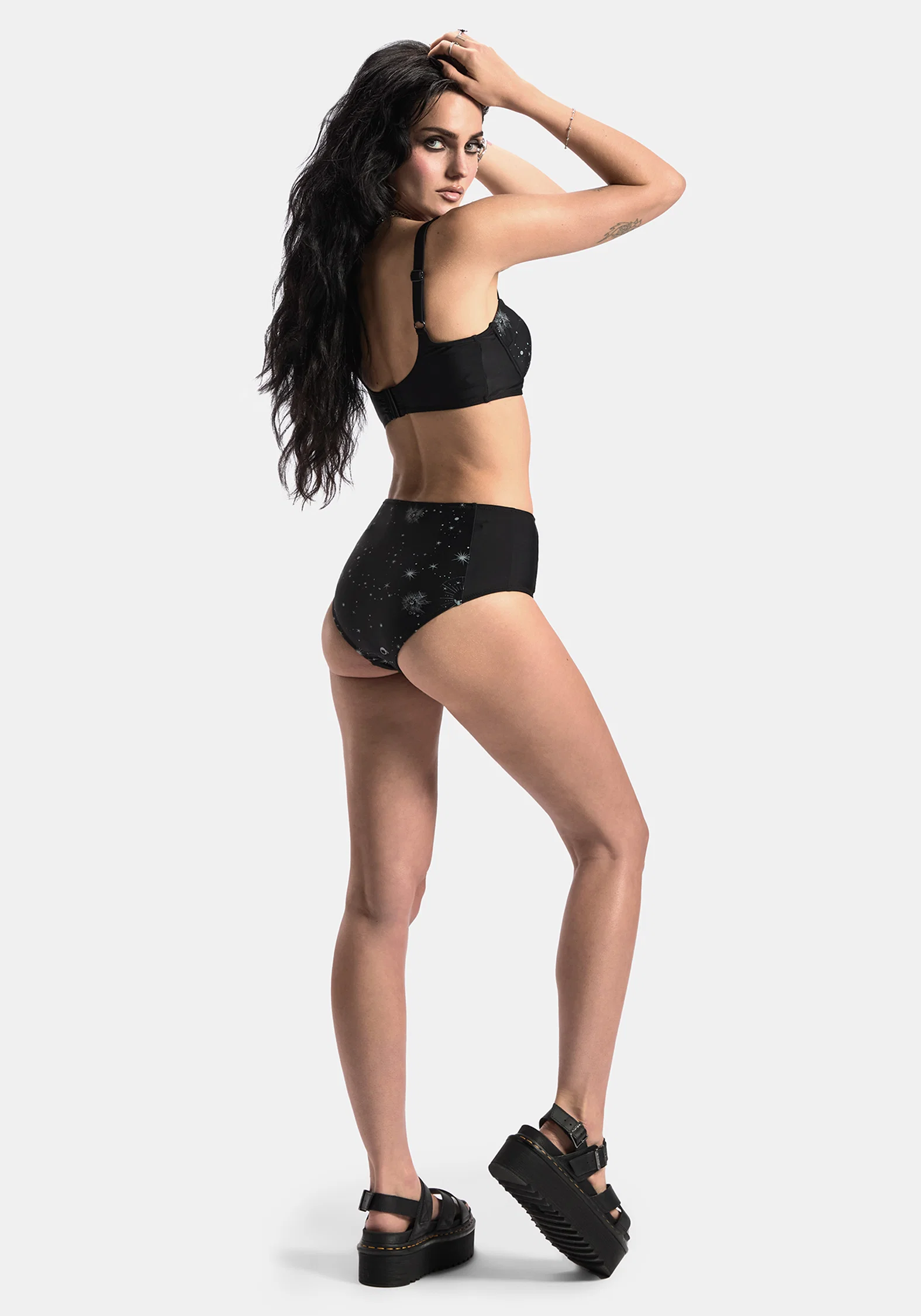 Comet Celestial Printed High Waist Bikini Bottom - Image 6