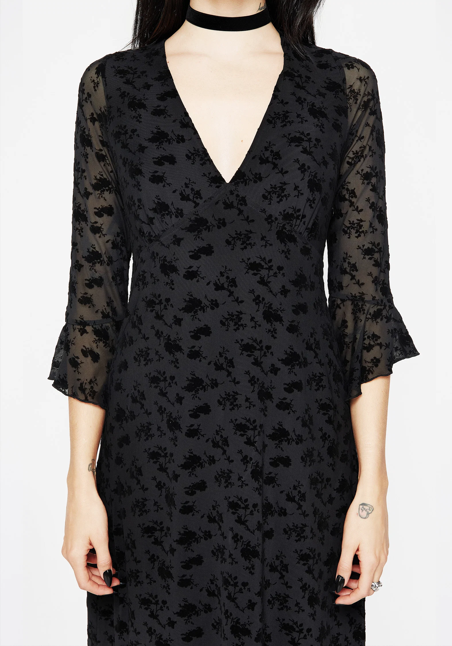 Conduit Floral Mesh Layered Midaxi Dress - Image 2