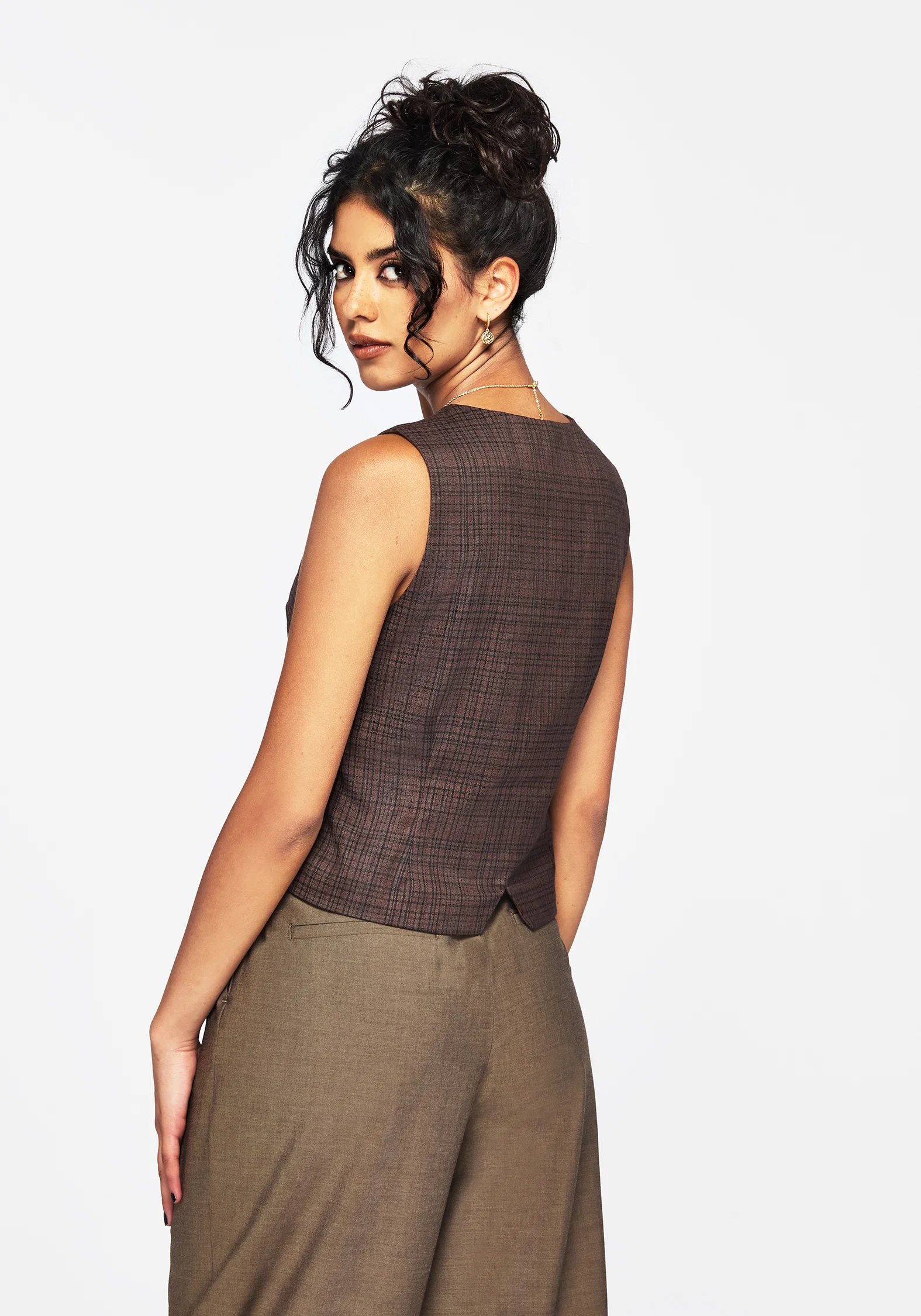 Corbin Check Tailored Waistcoat - Image 3